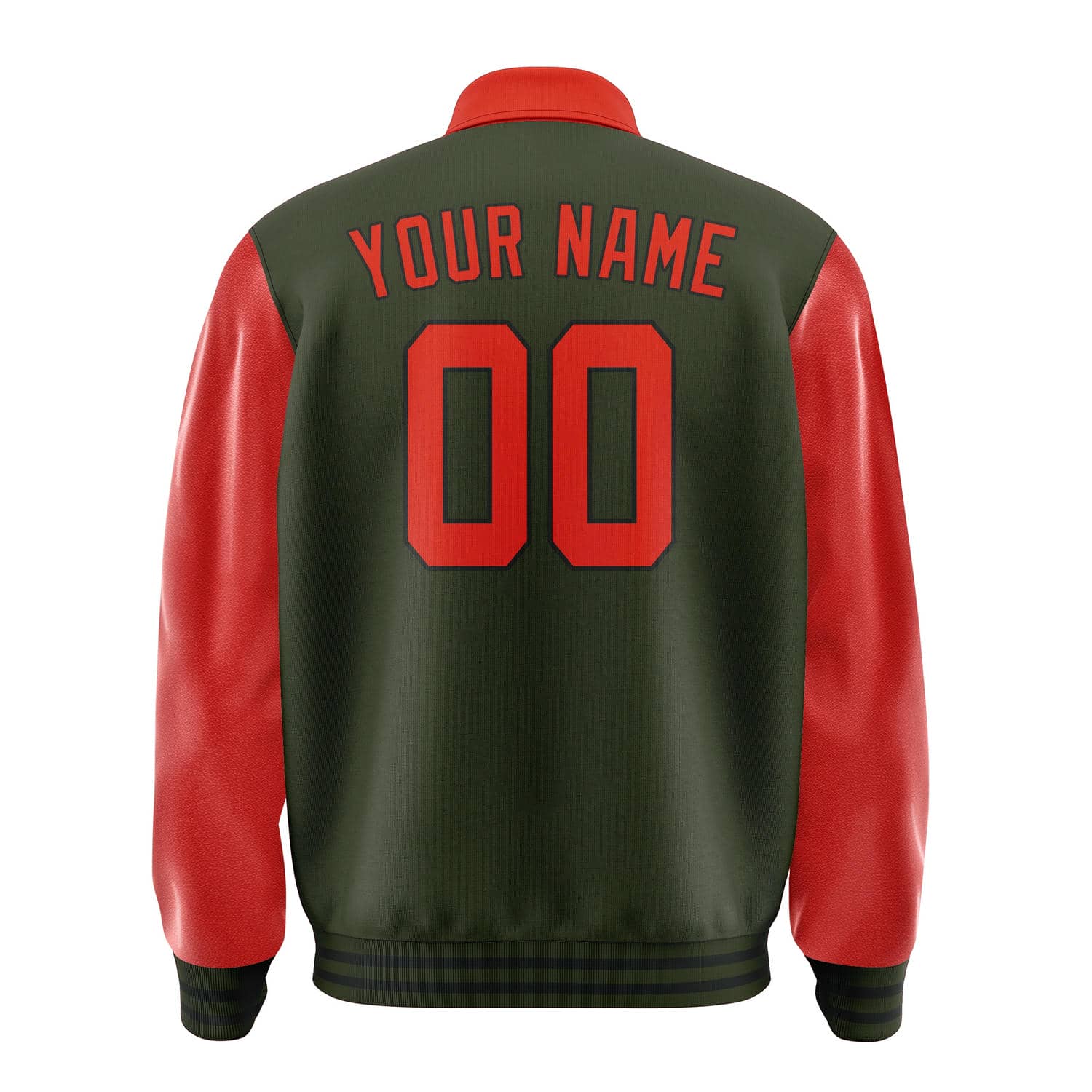 Custom Olive Orange Red Jacket