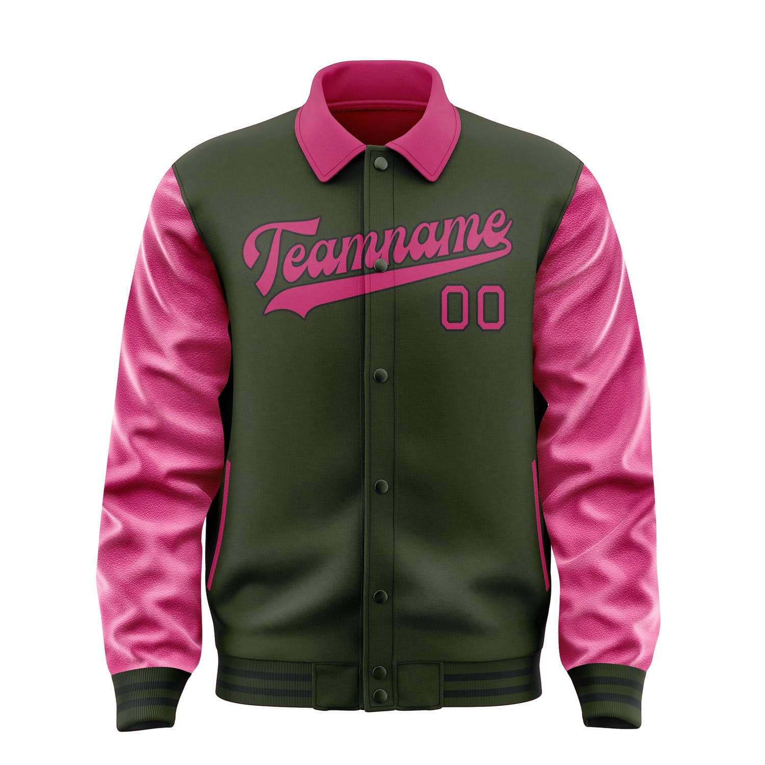 Custom Olive Pink Jacket