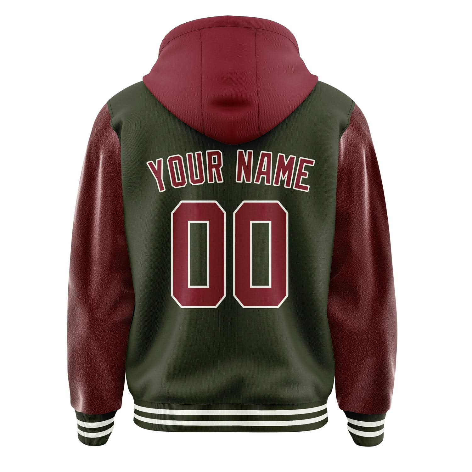 Custom Olive Crimson Red Jacket