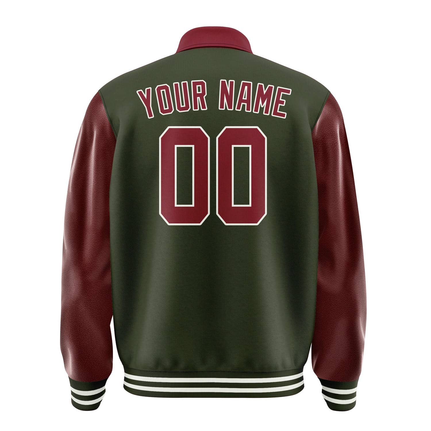 Custom Olive Crimson Red Jacket