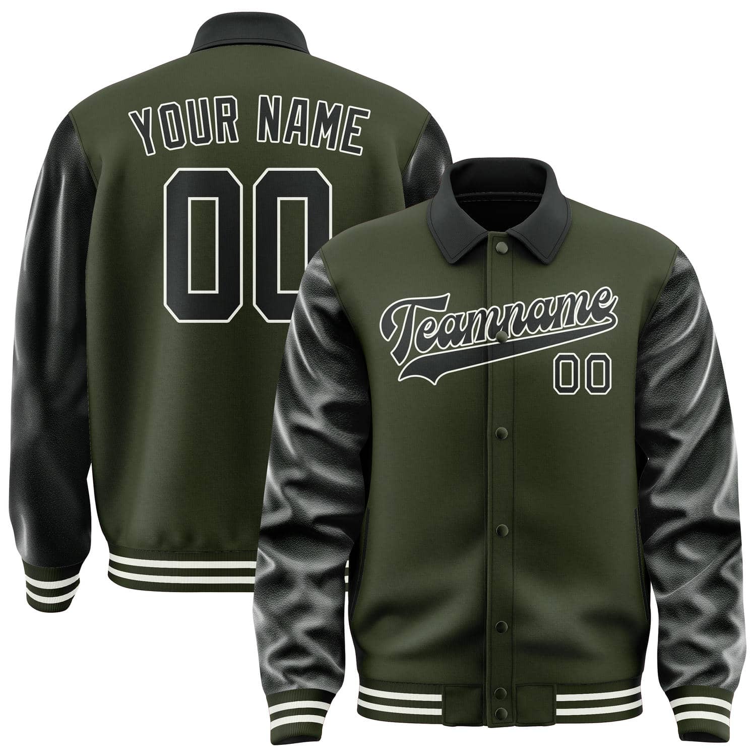 Custom Olive Black Jacket