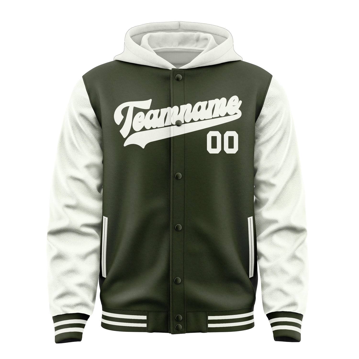 Custom Olive White Jacket