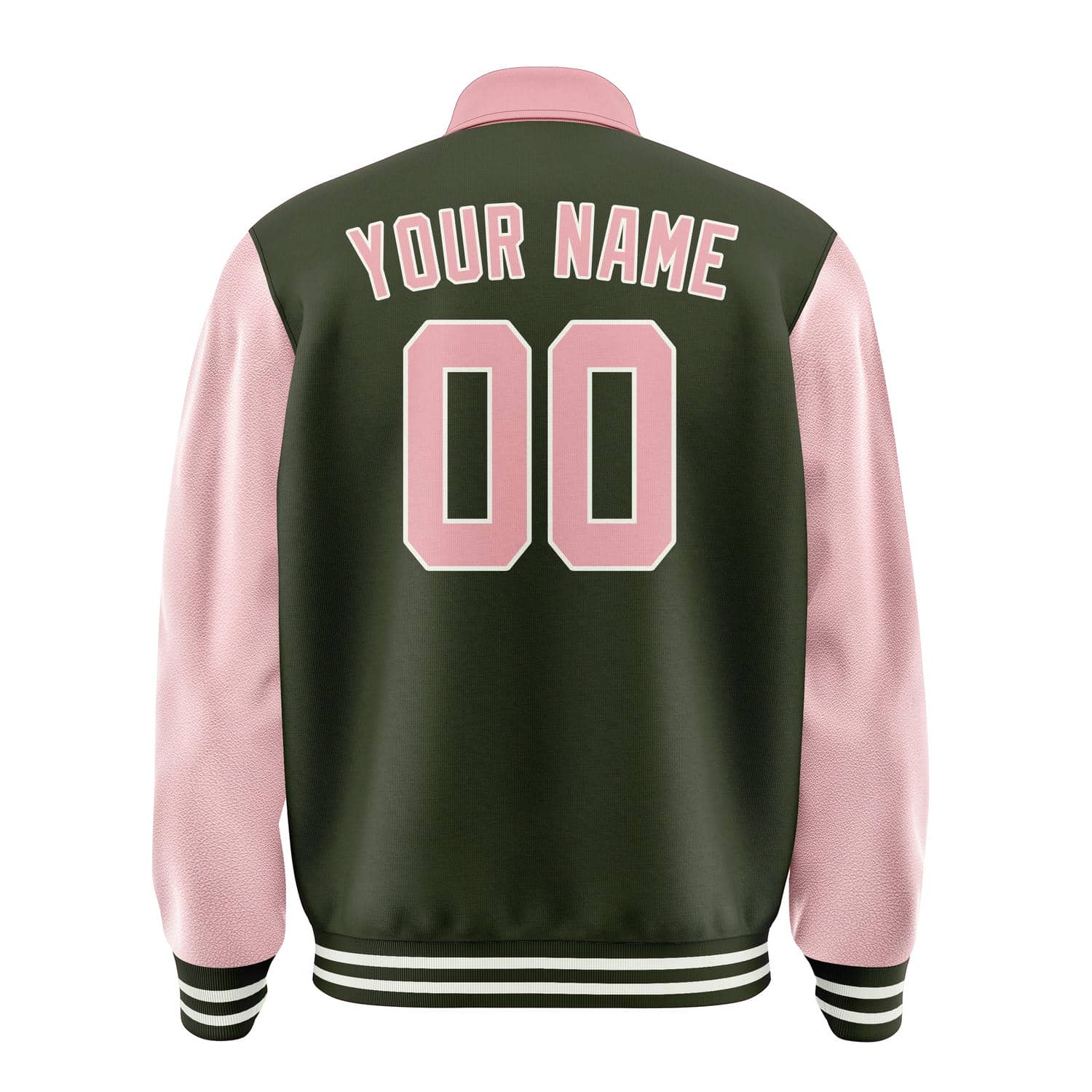 Custom Olive Light Pink Jacket