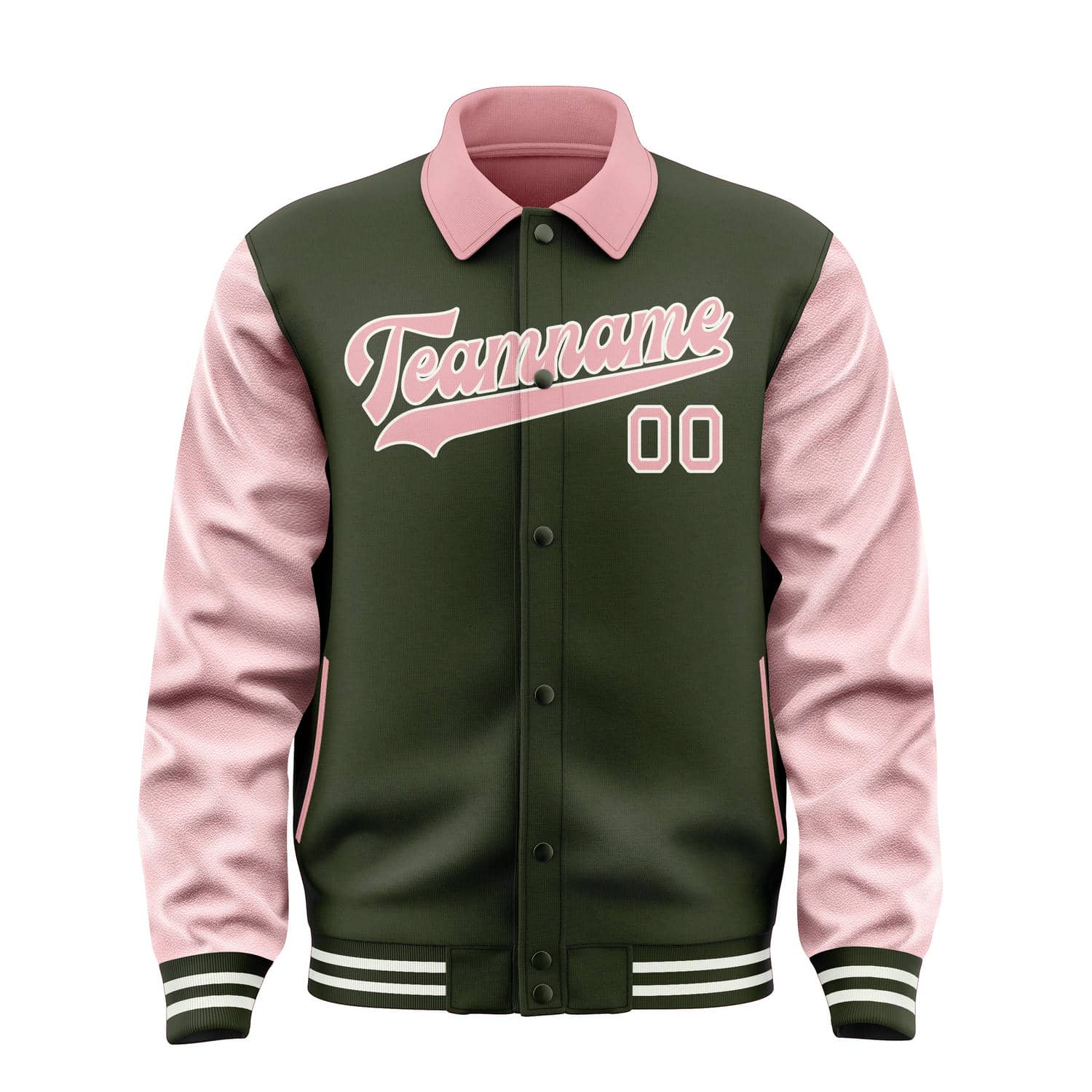 Custom Olive Light Pink Jacket