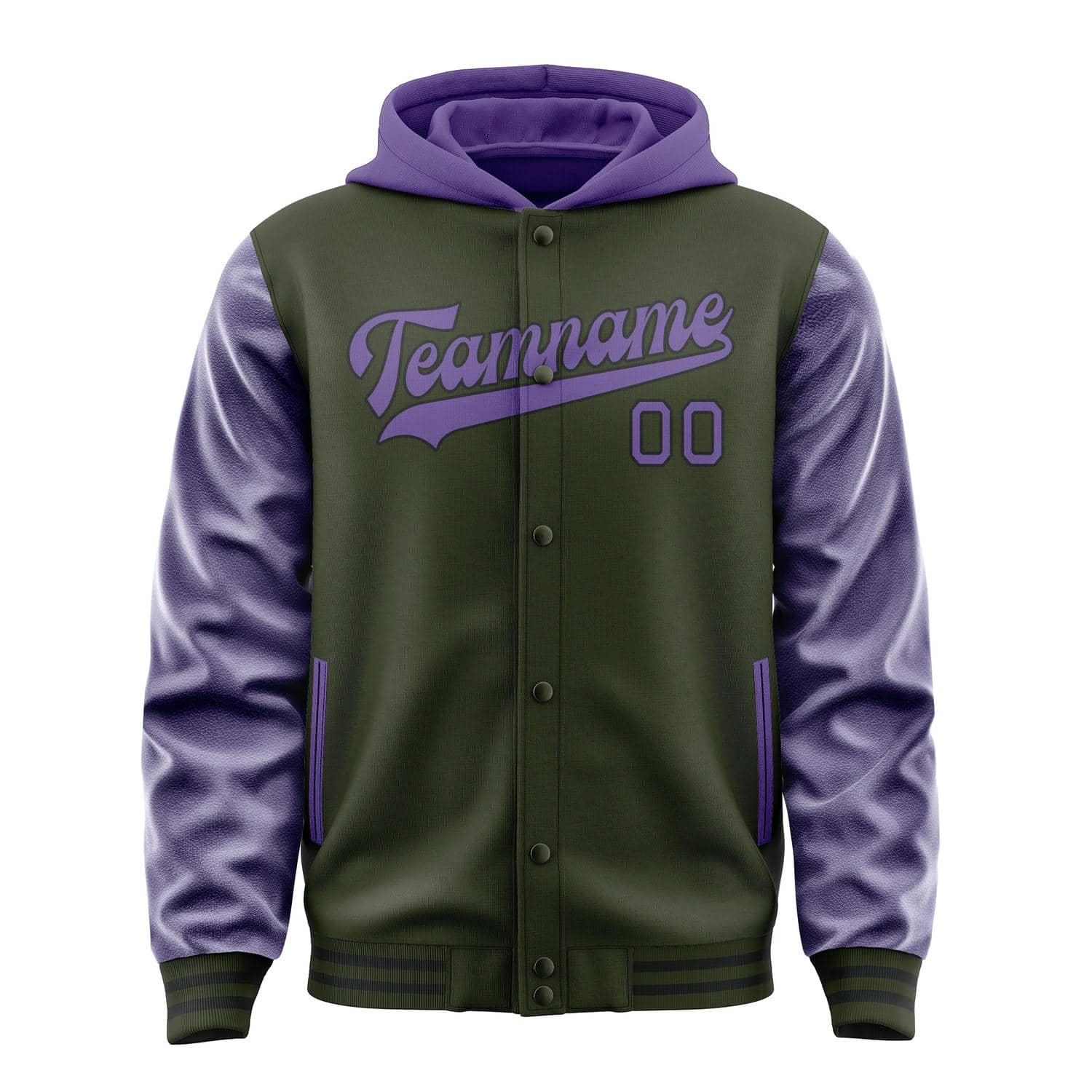 Custom Olive Light Purple Jacket