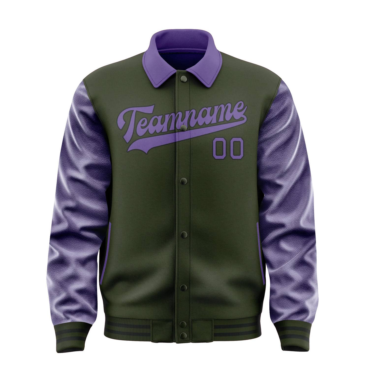Custom Olive Light Purple Jacket
