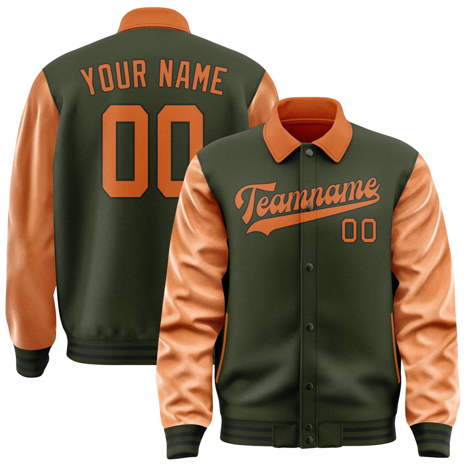 Custom Olive Orange Jacket