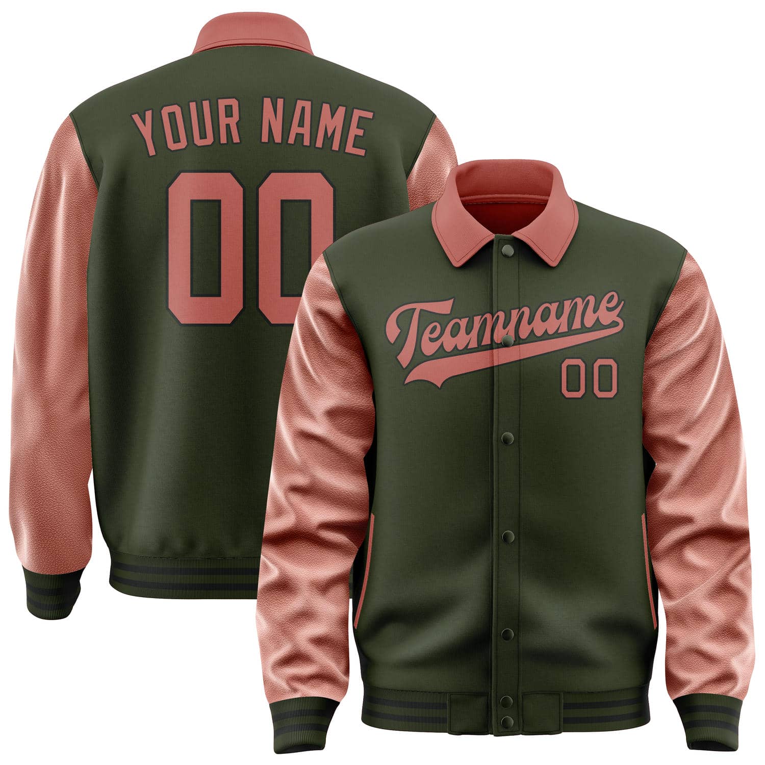 Custom Olive Copper Rose Jacket