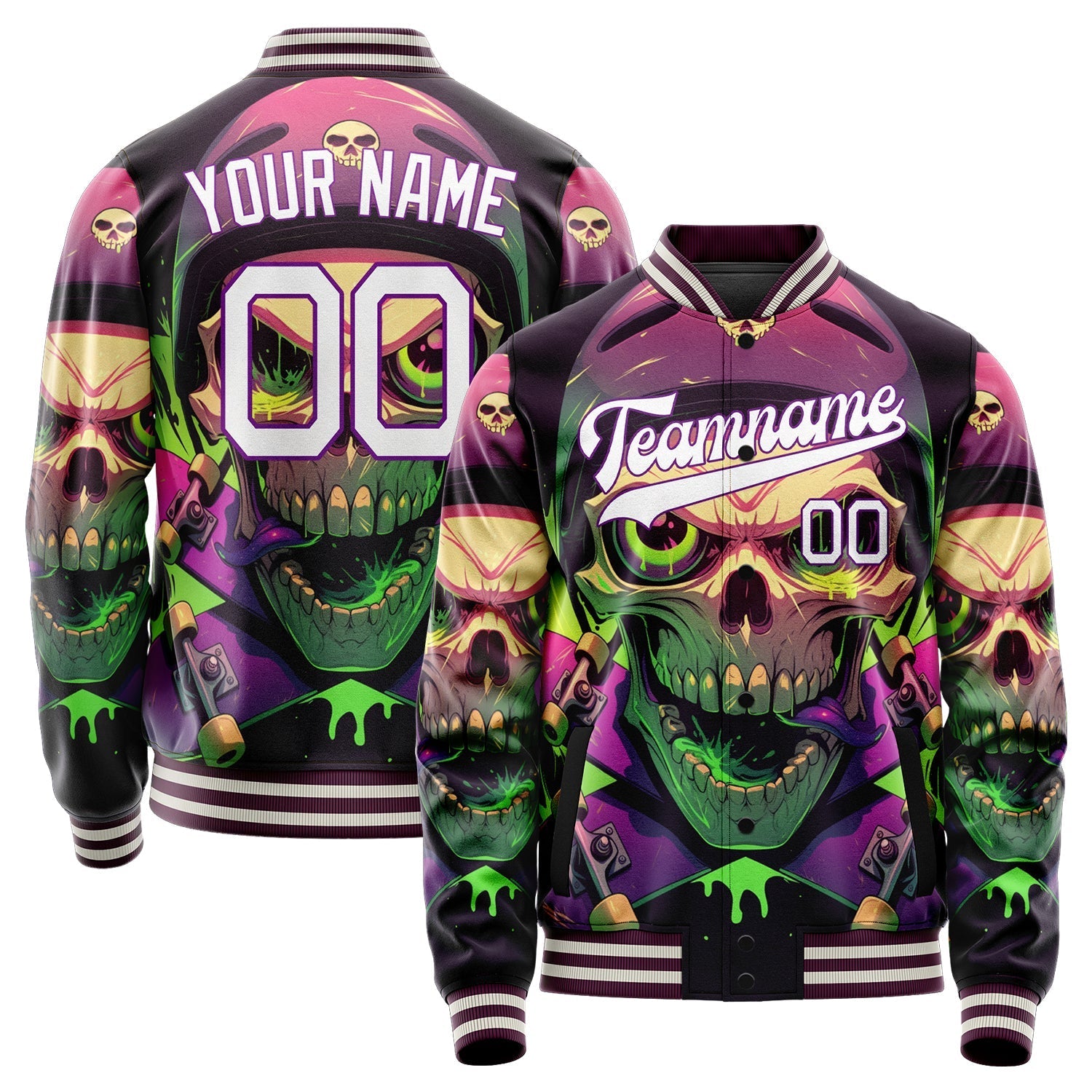 Custom Purple Skull Jacket