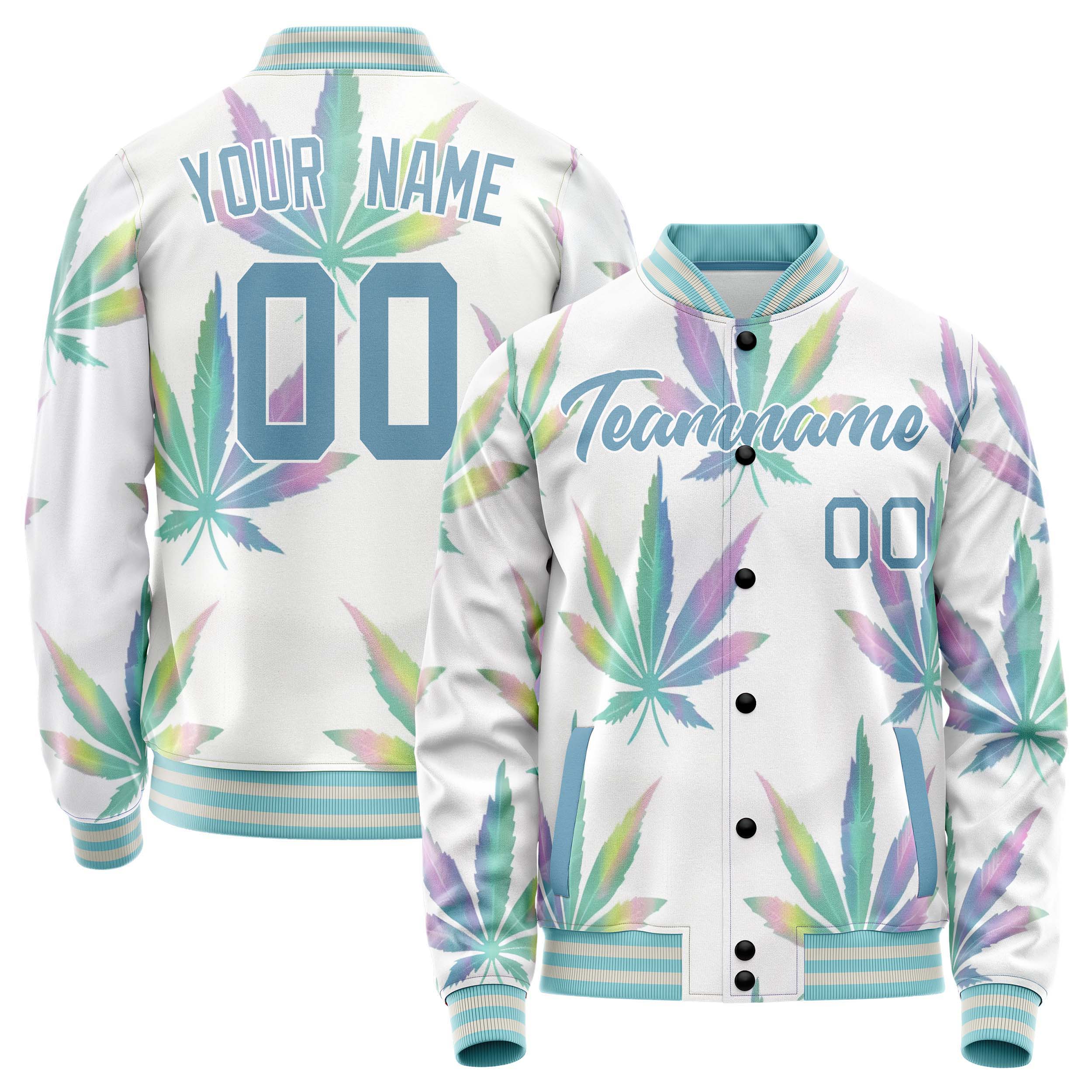 Custom Cannabis Leaf Jacket JA02240824PA001
