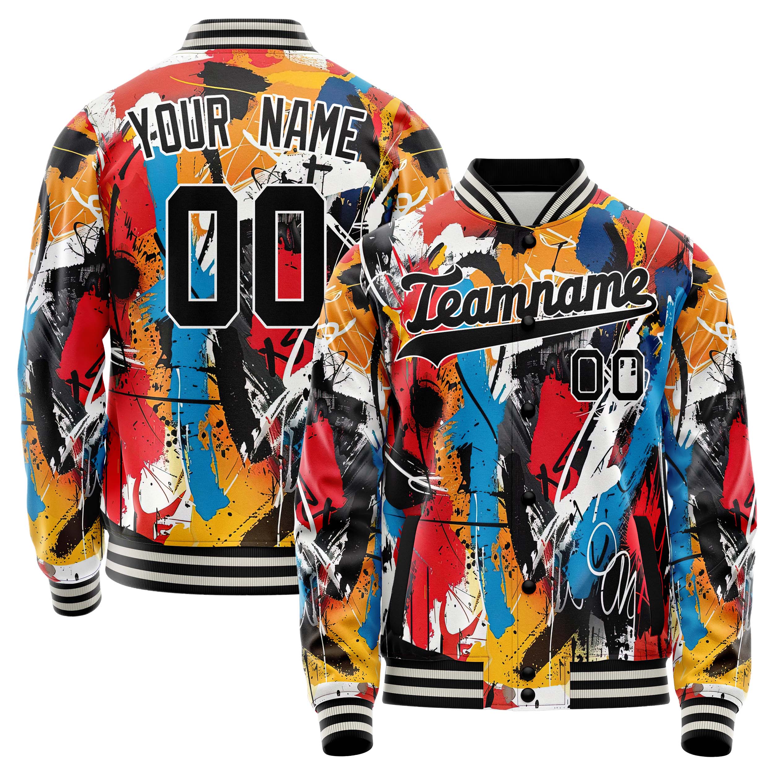 Custom Abstract Graffiti Jacket JA02240824PA004