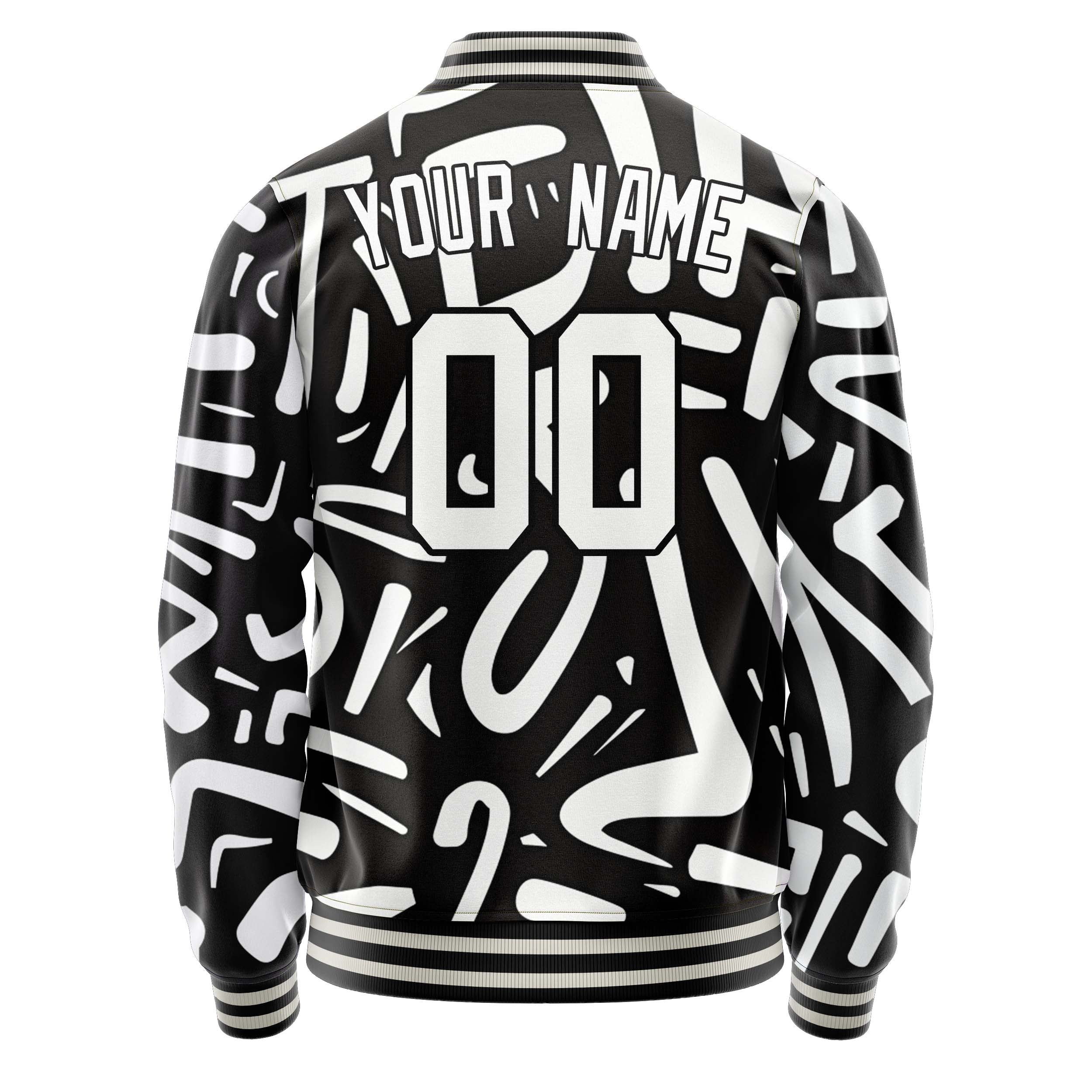 Custom Monochrome Graffiti Jacket