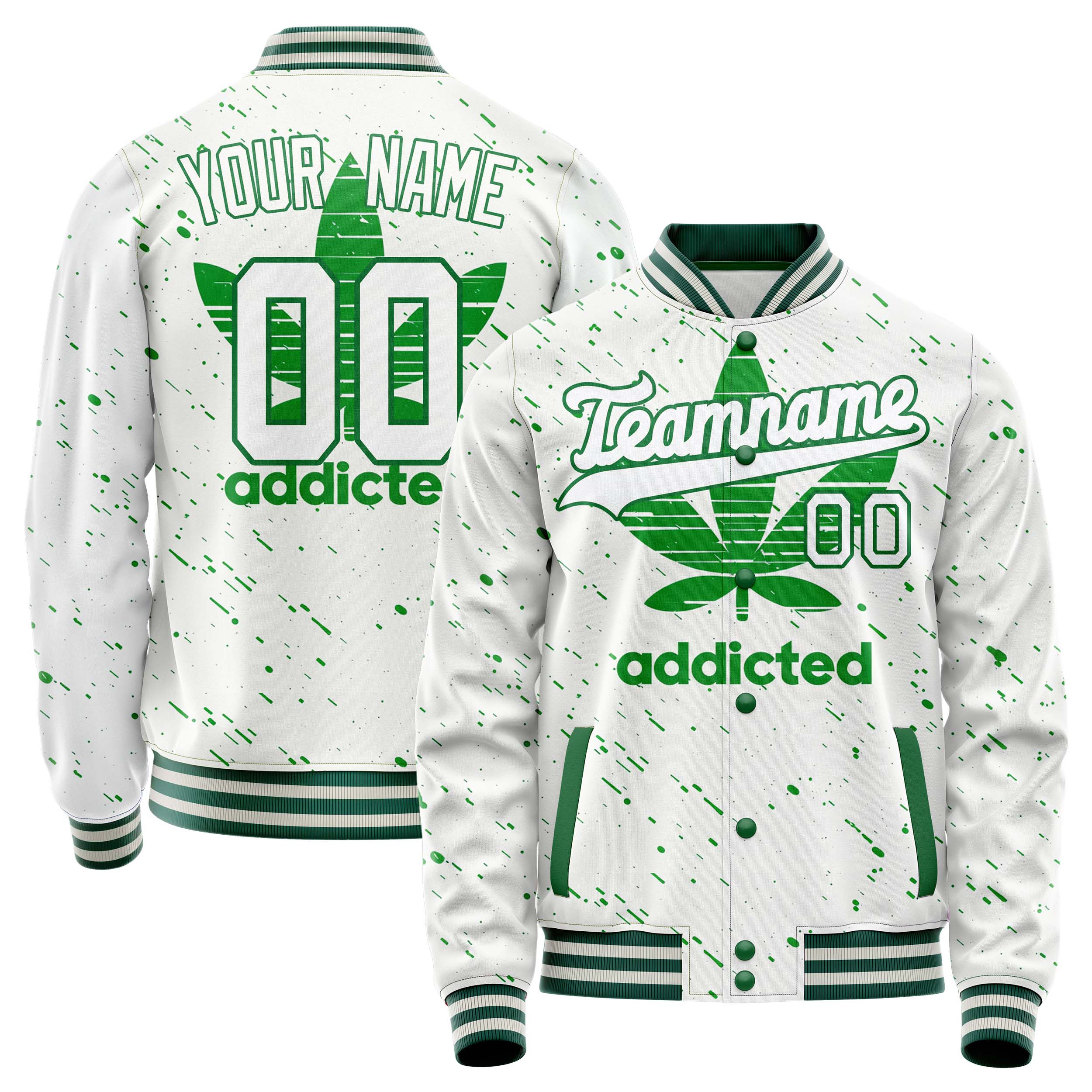 Custom Cannabis Leaf Jacket JA02240824PA006