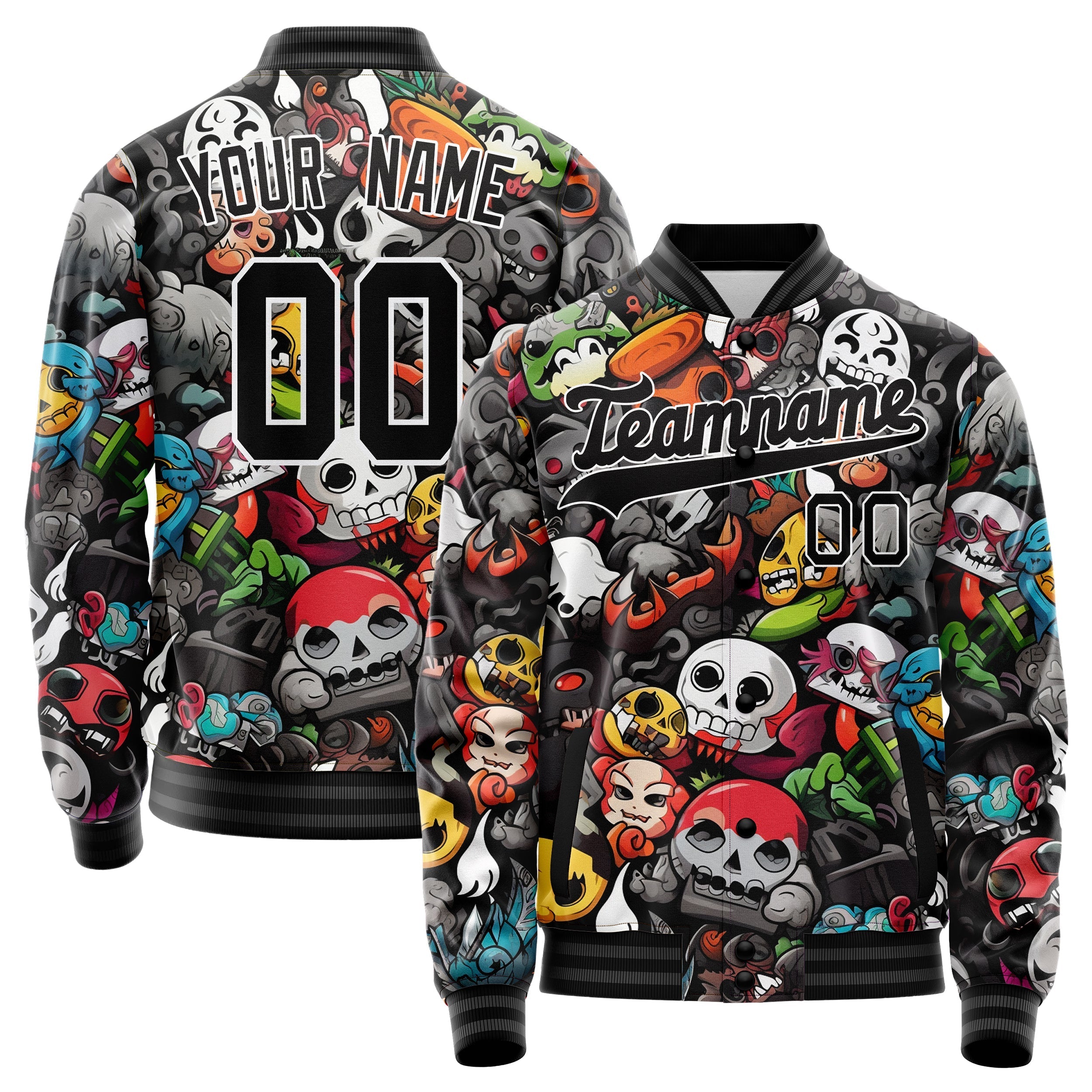 Custom Cartoon Skull Jacket JA02240824PA031