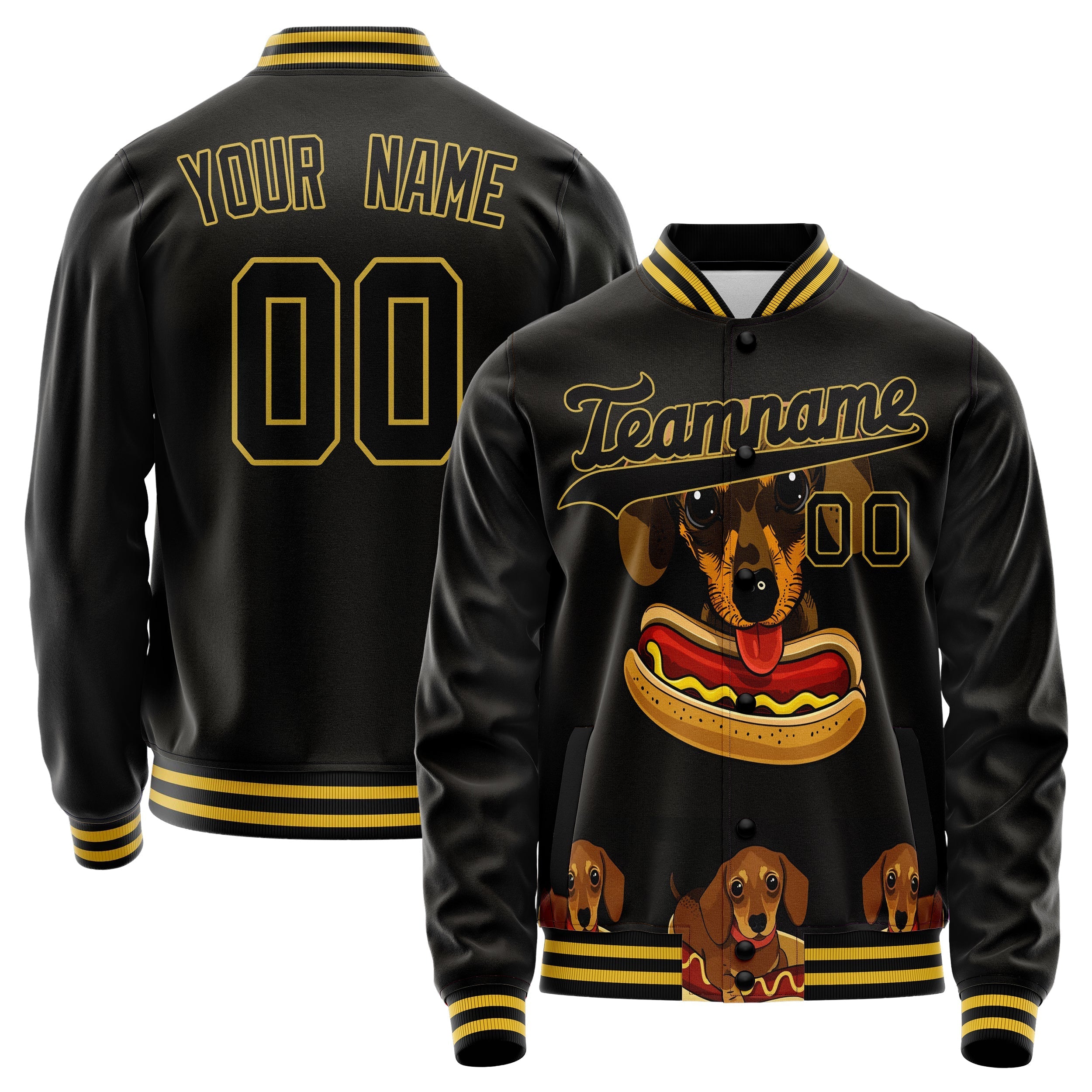 Custom Hot Dog and Puppy Jacket JA02240824PA036