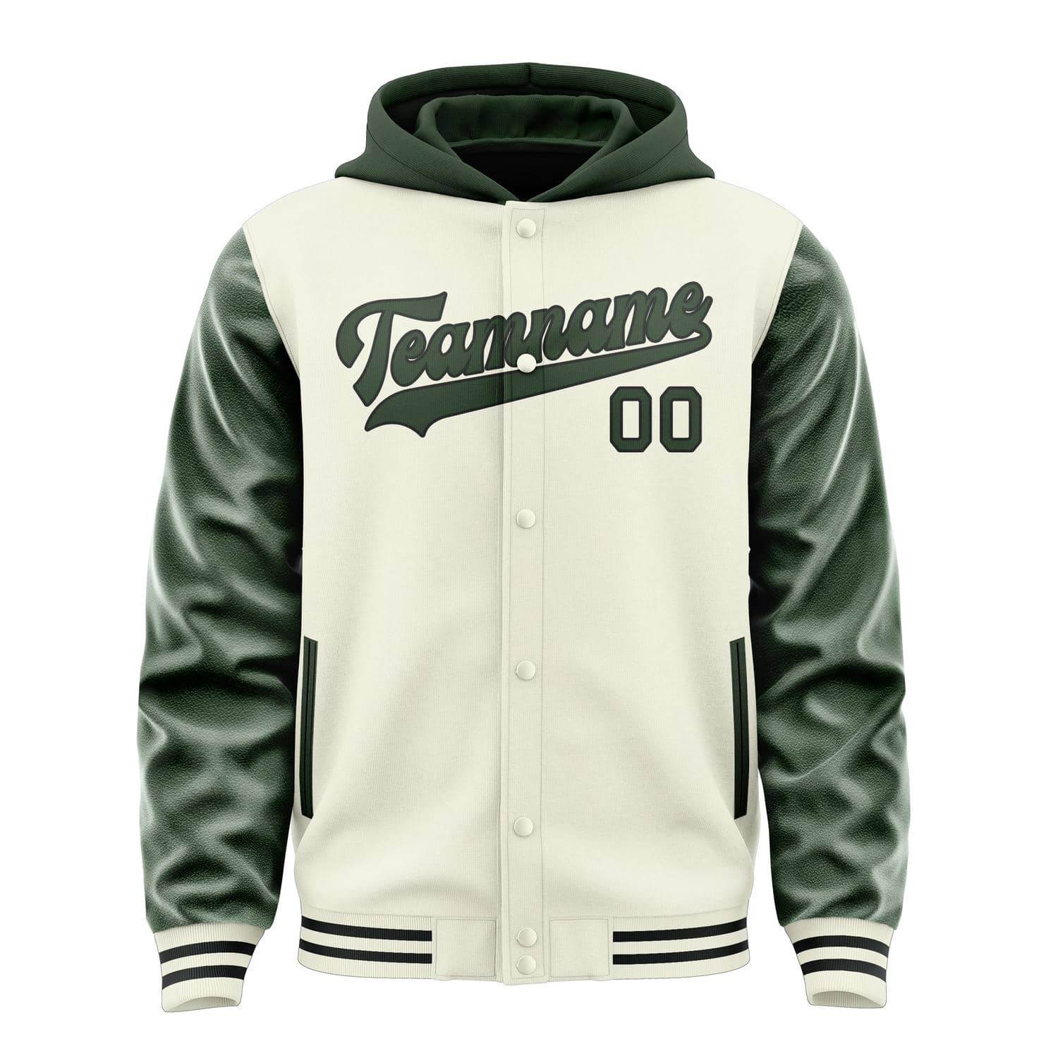 Custom Cream Dark Green Jacket