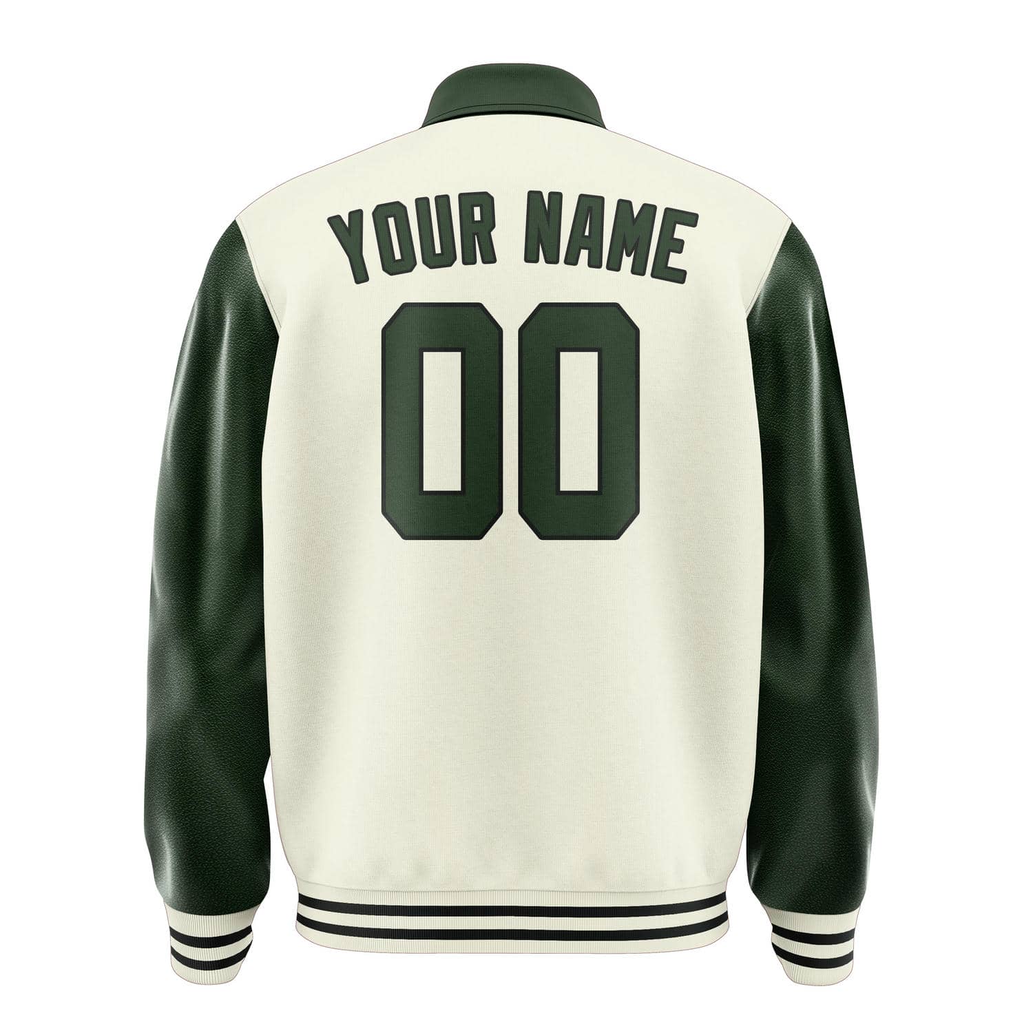 Custom Cream Dark Green Jacket