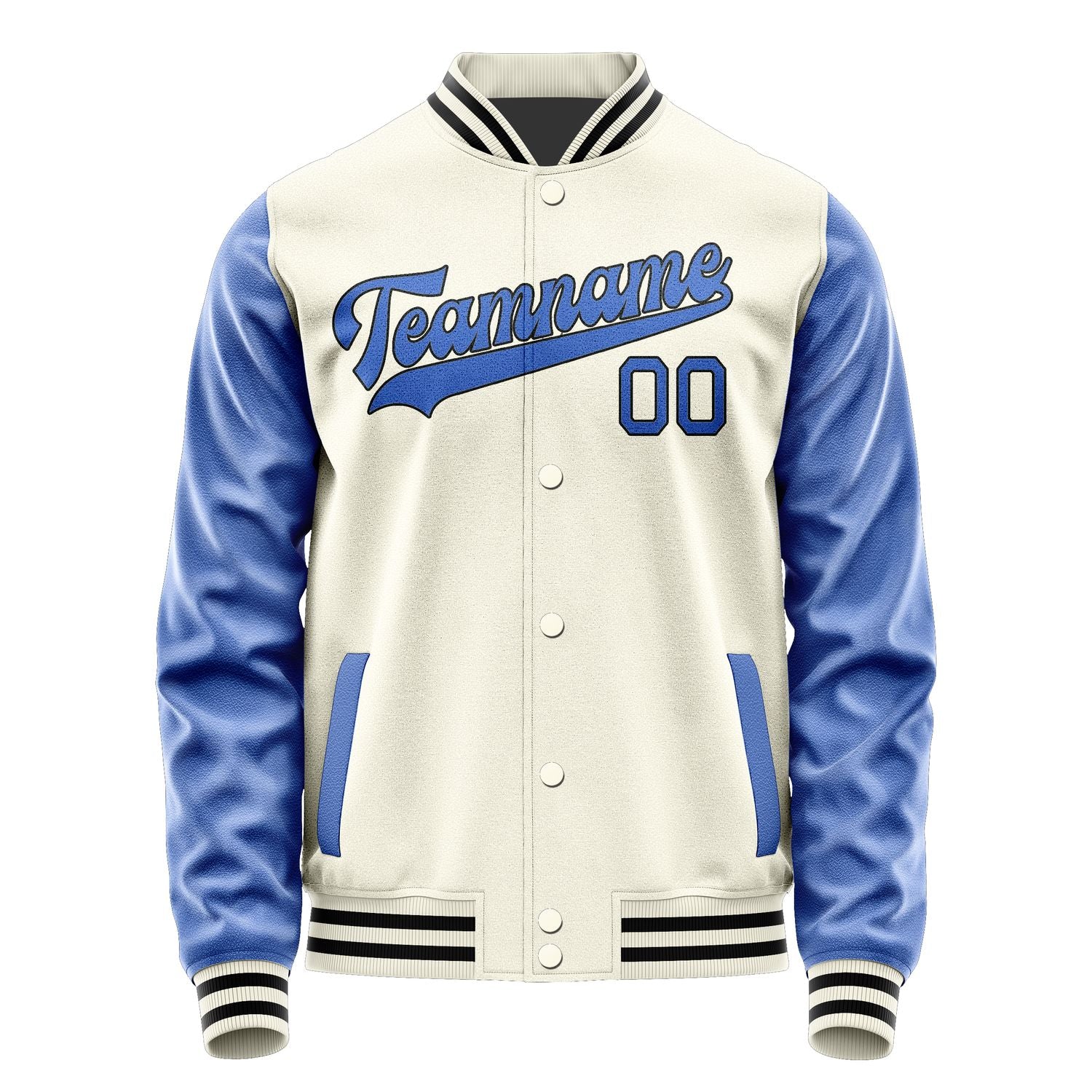 Custom Cream Sky Blue Jacket JA0303090317B31709