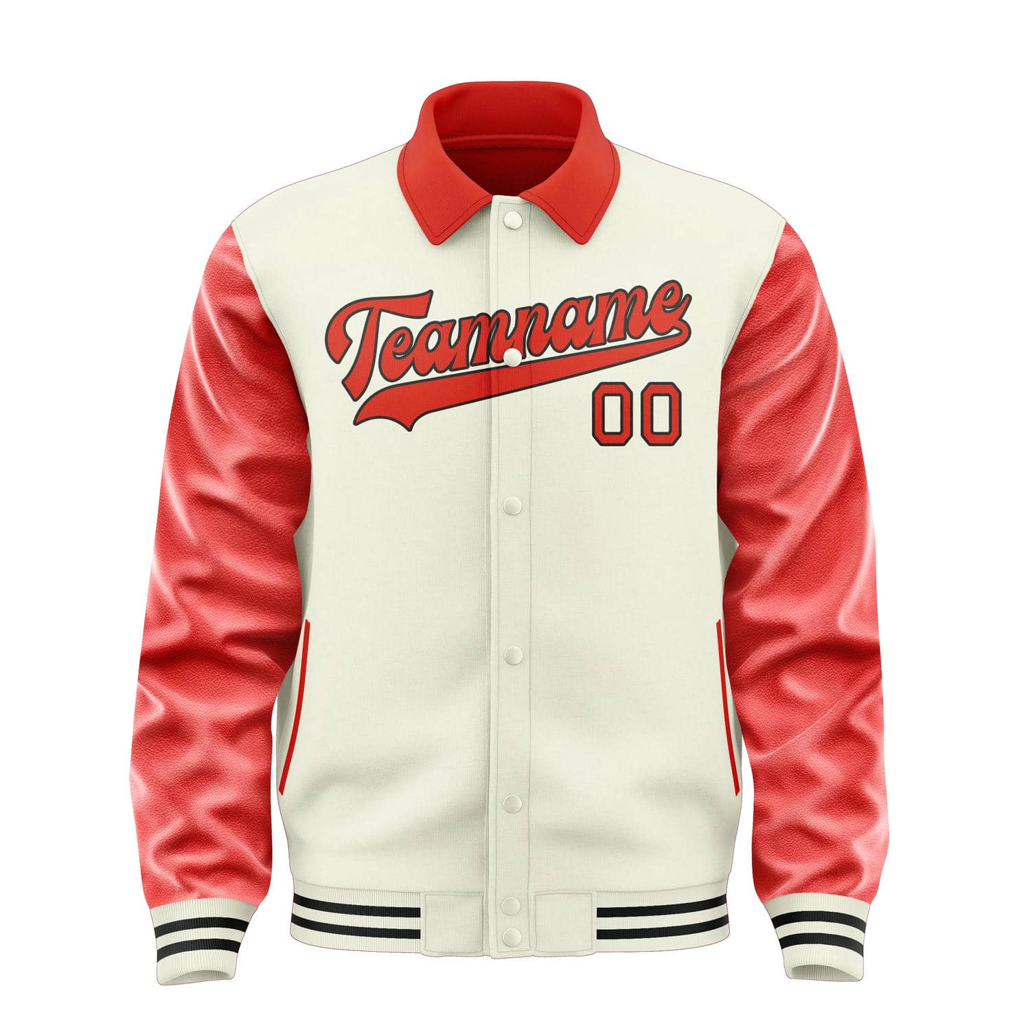 Custom Cream Orange Red Jacket