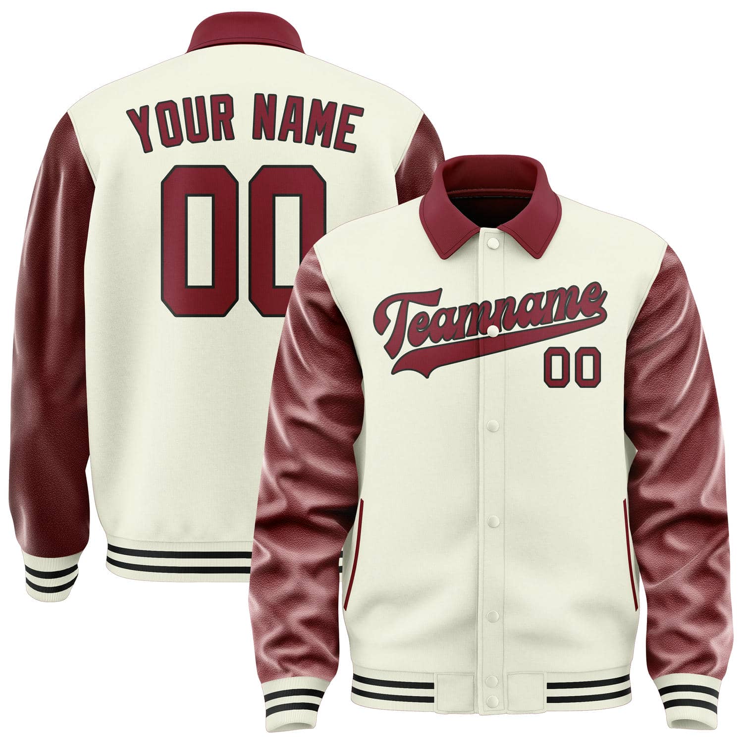 Custom Cream Crimson Red Jacket