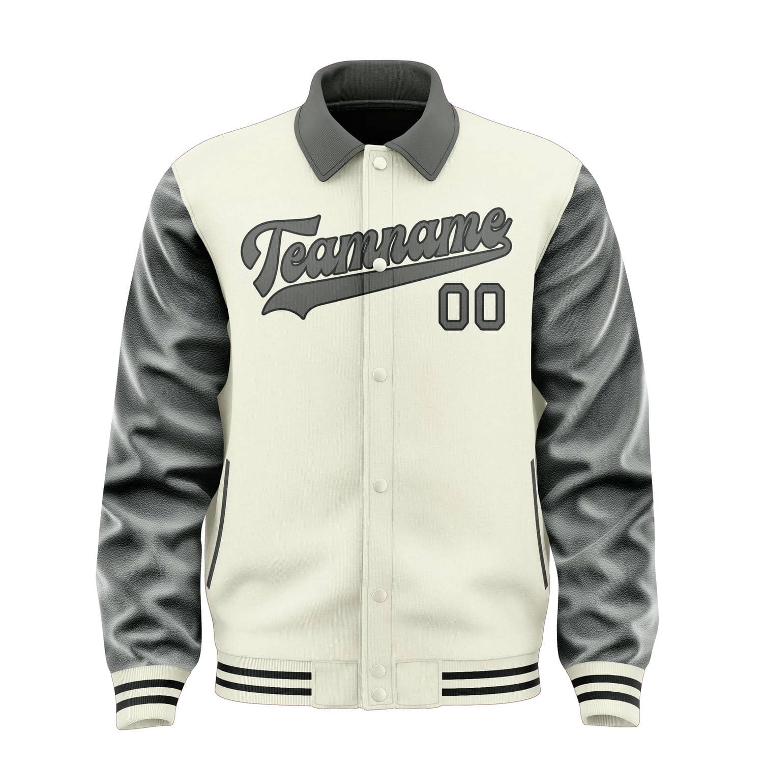 Custom Cream Dark Grey Jacket