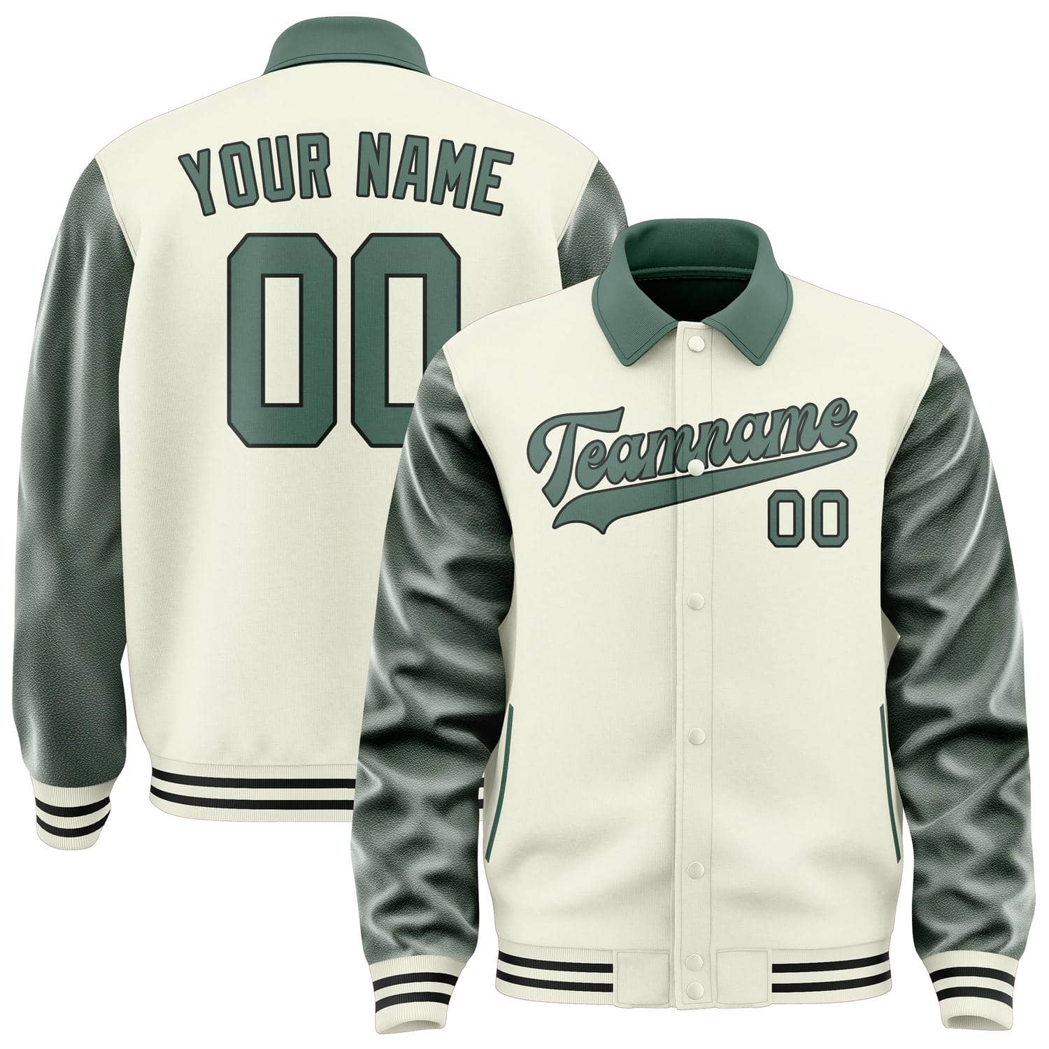 Custom Cream Blue Green Jacket