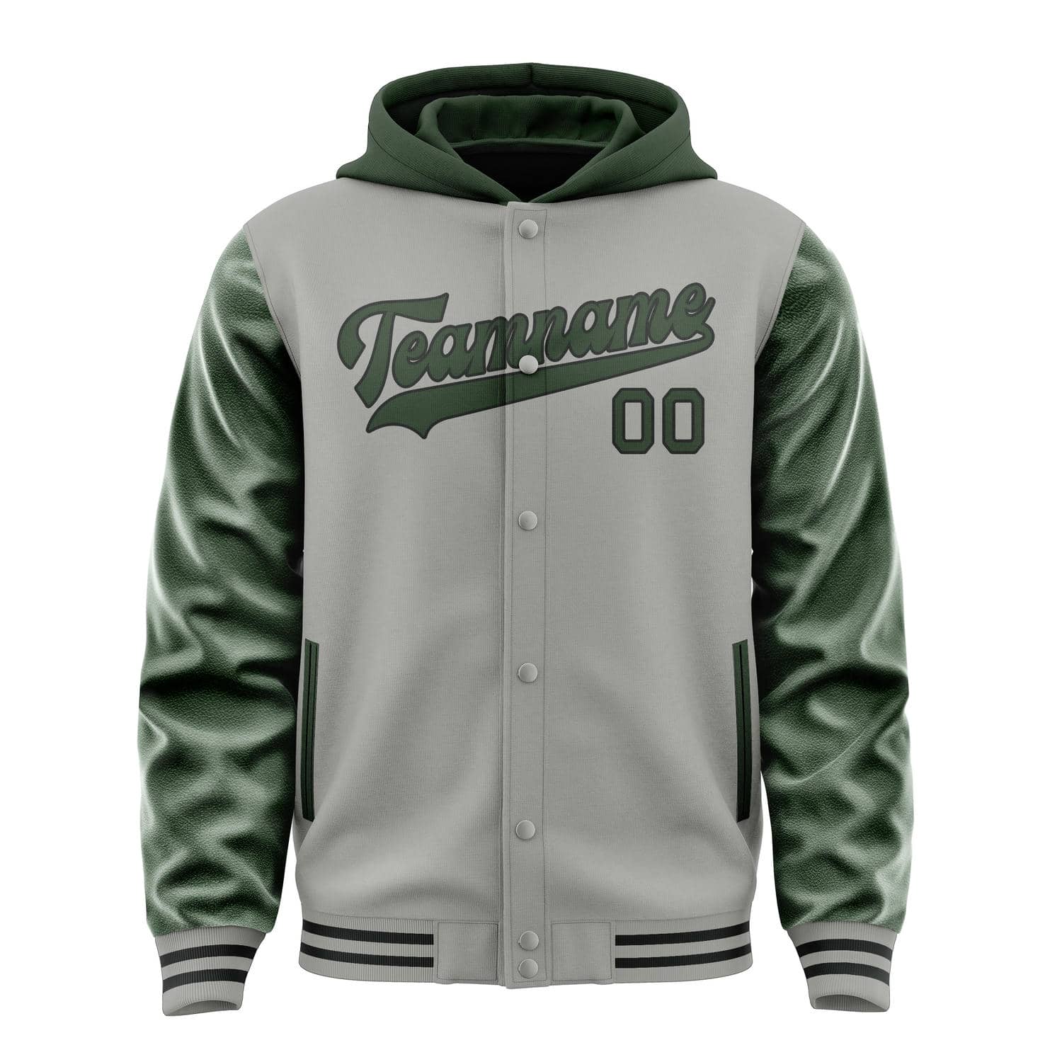 Custom Gray Dark Green Jacket