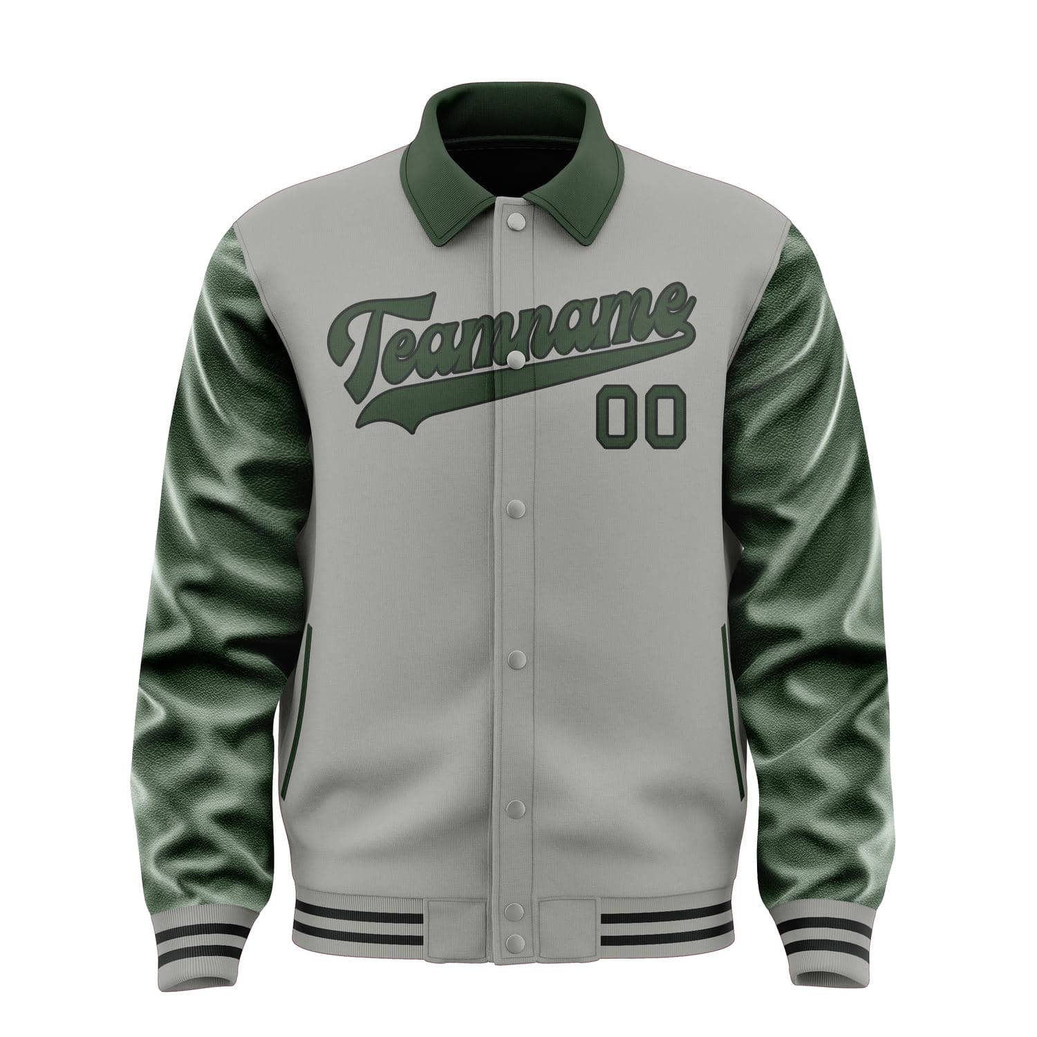 Custom Gray Dark Green Jacket