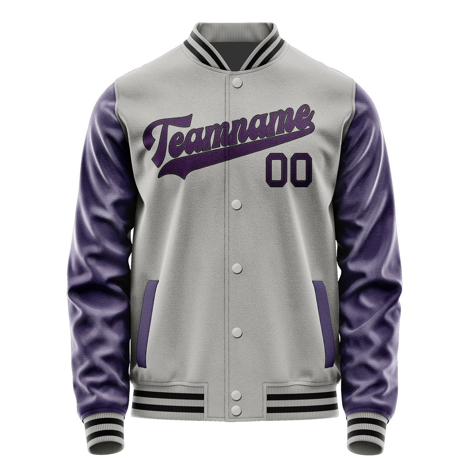 Custom Gray Purple Jacket JA0404070417B31707