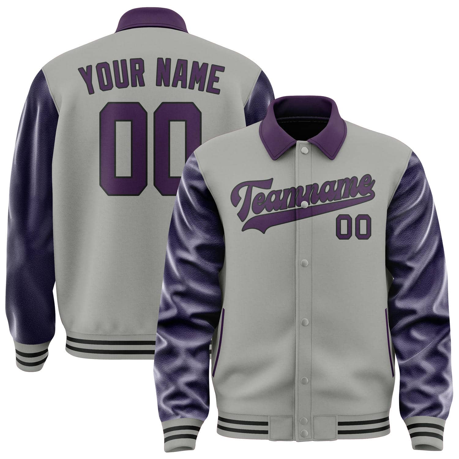 Custom Gray Purple Jacket