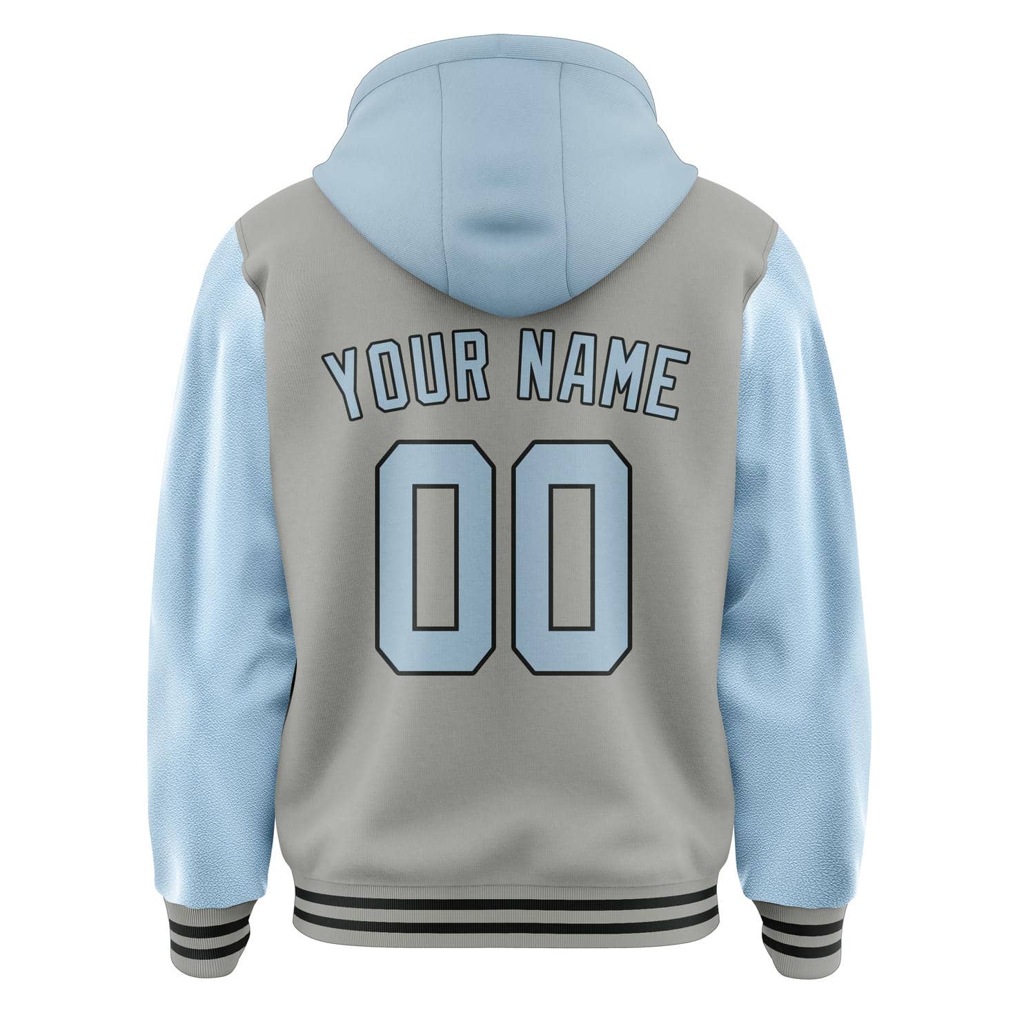Custom Gray Light Blue Jacket