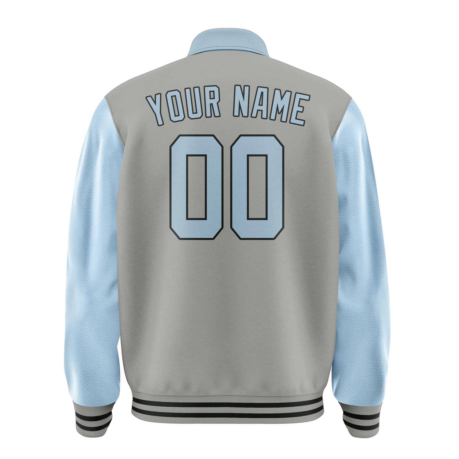 Custom Gray Light Blue Jacket