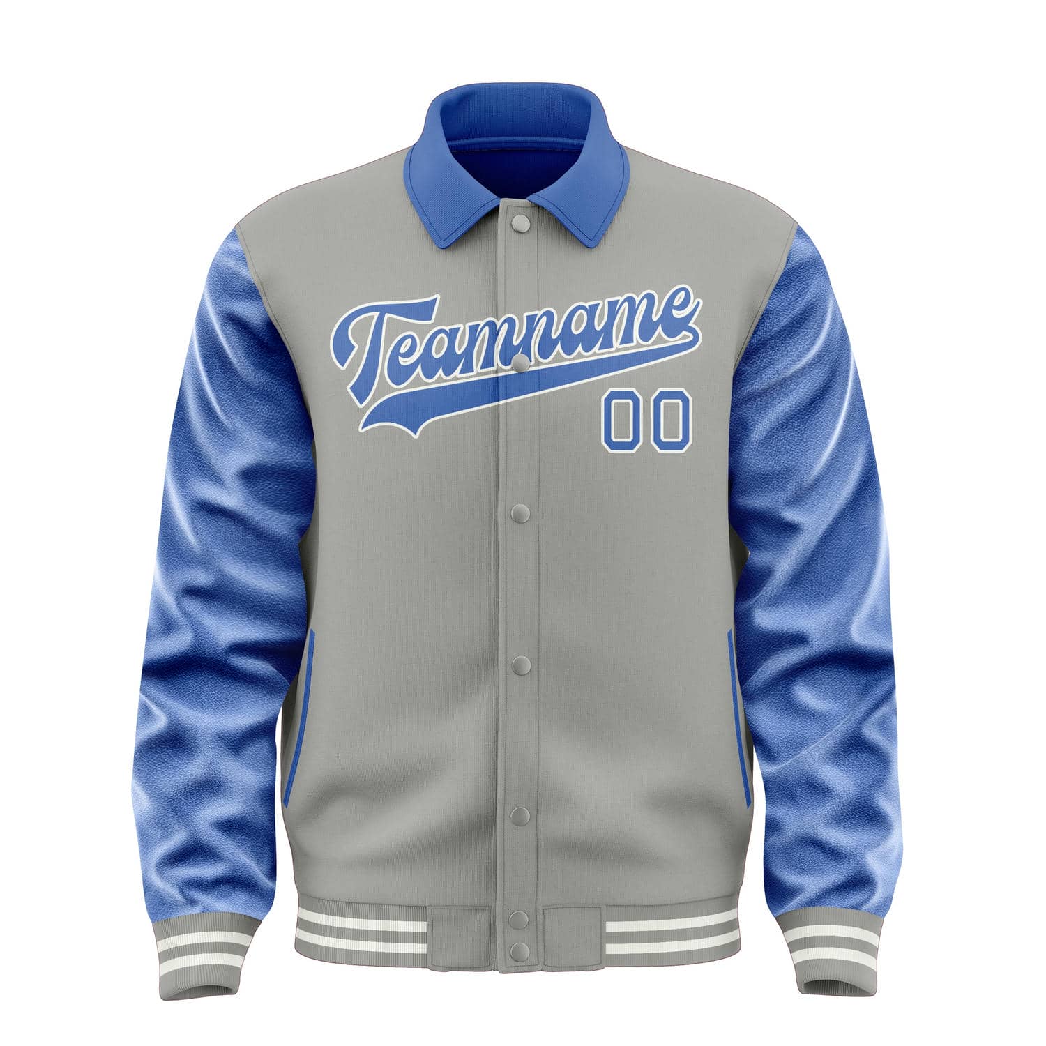 Custom Gray Sky Blue Jacket
