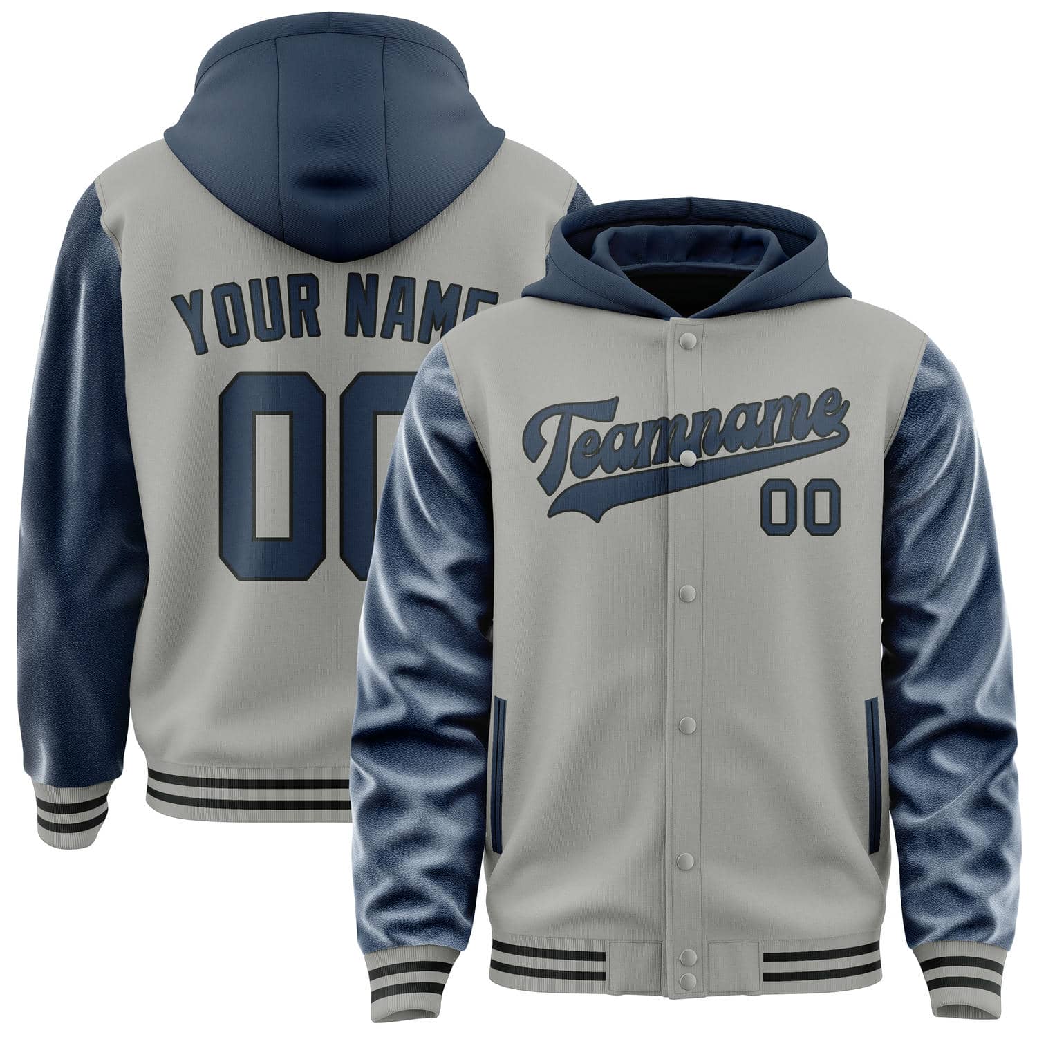 Custom Gray Blue Jacket