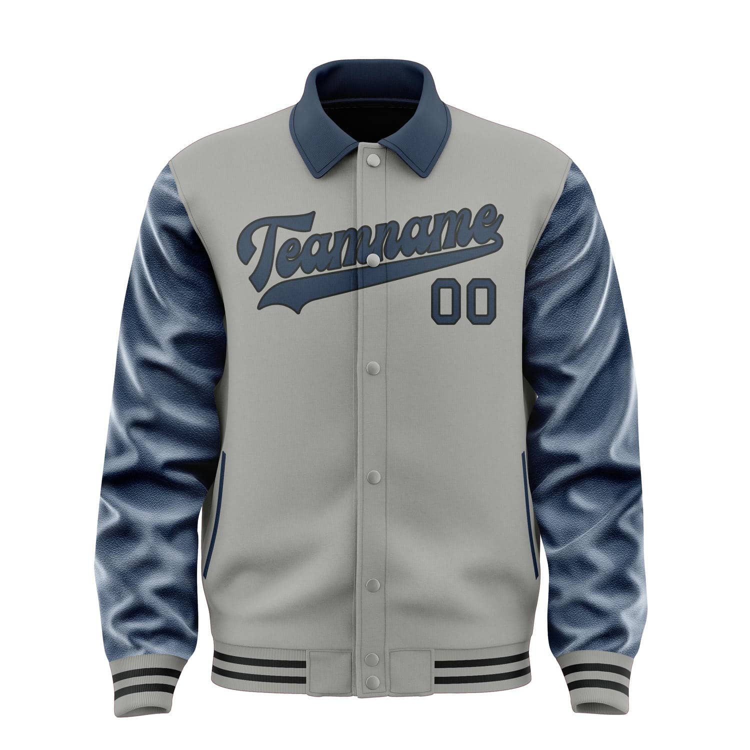 Custom Gray Blue Jacket