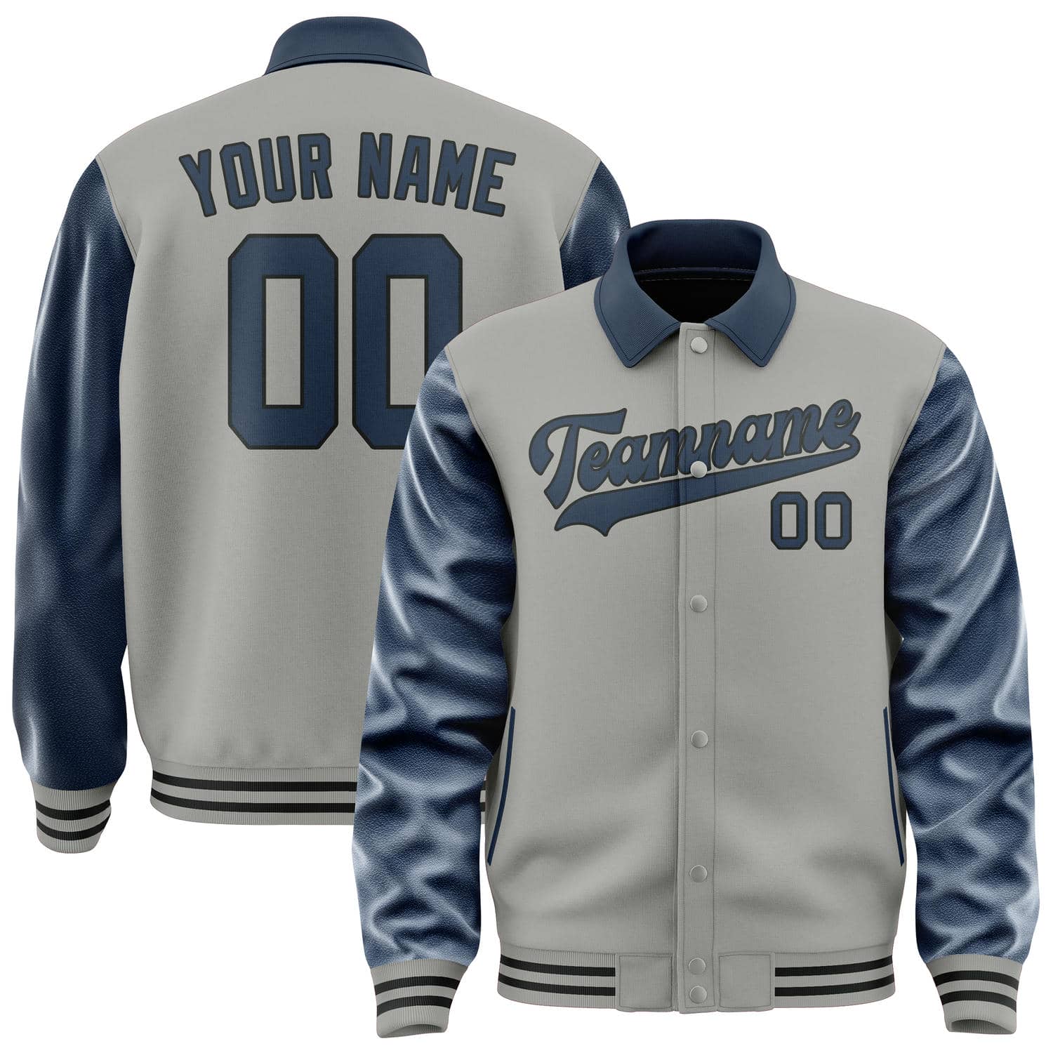 Custom Gray Blue Jacket