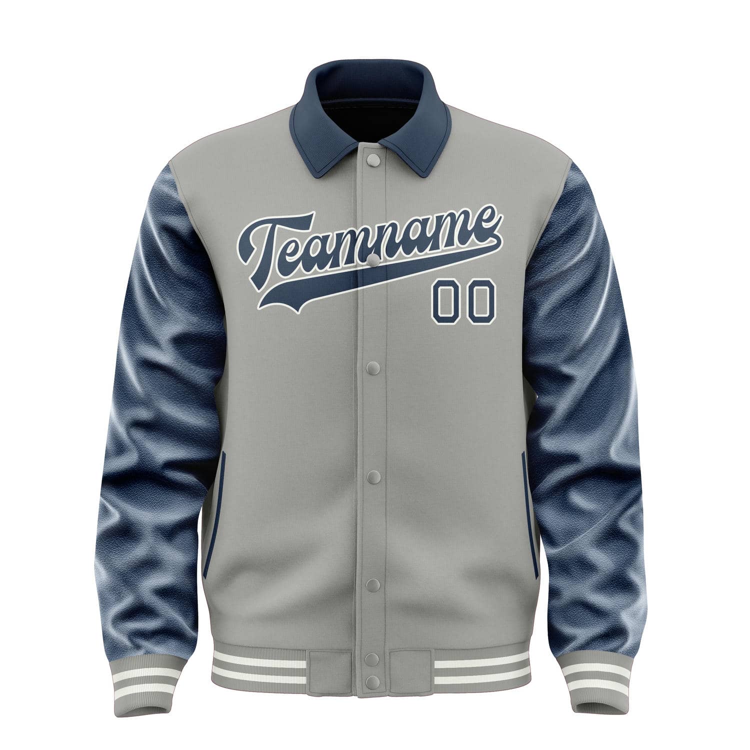 Custom Gray Blue Jacket
