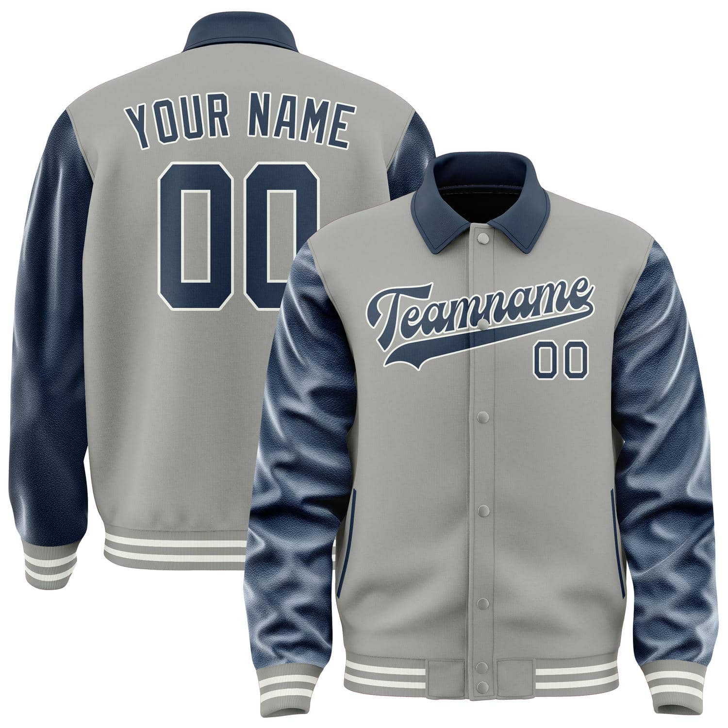 Custom Gray Blue Jacket