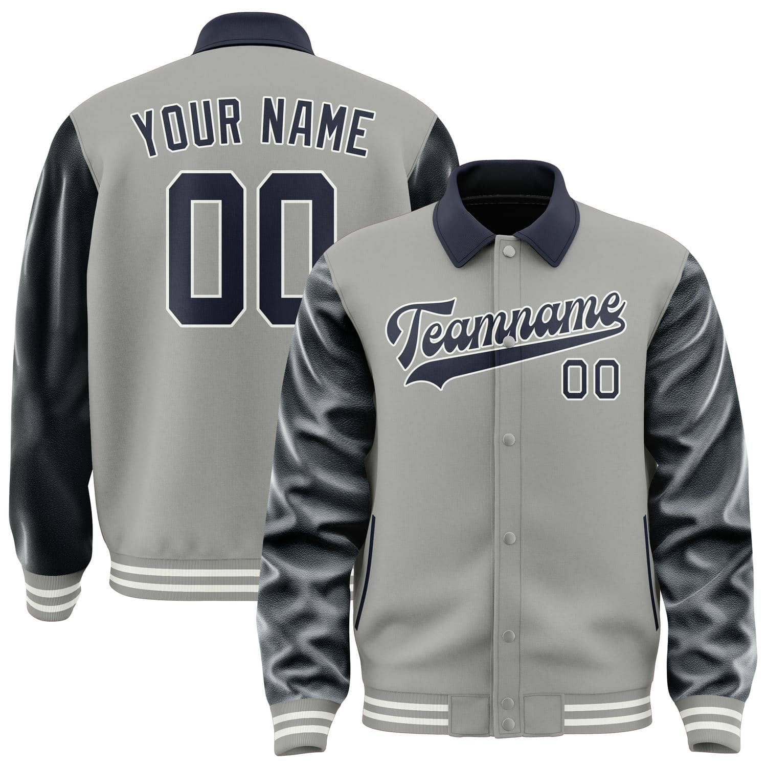 Custom Gray Navy Jacket