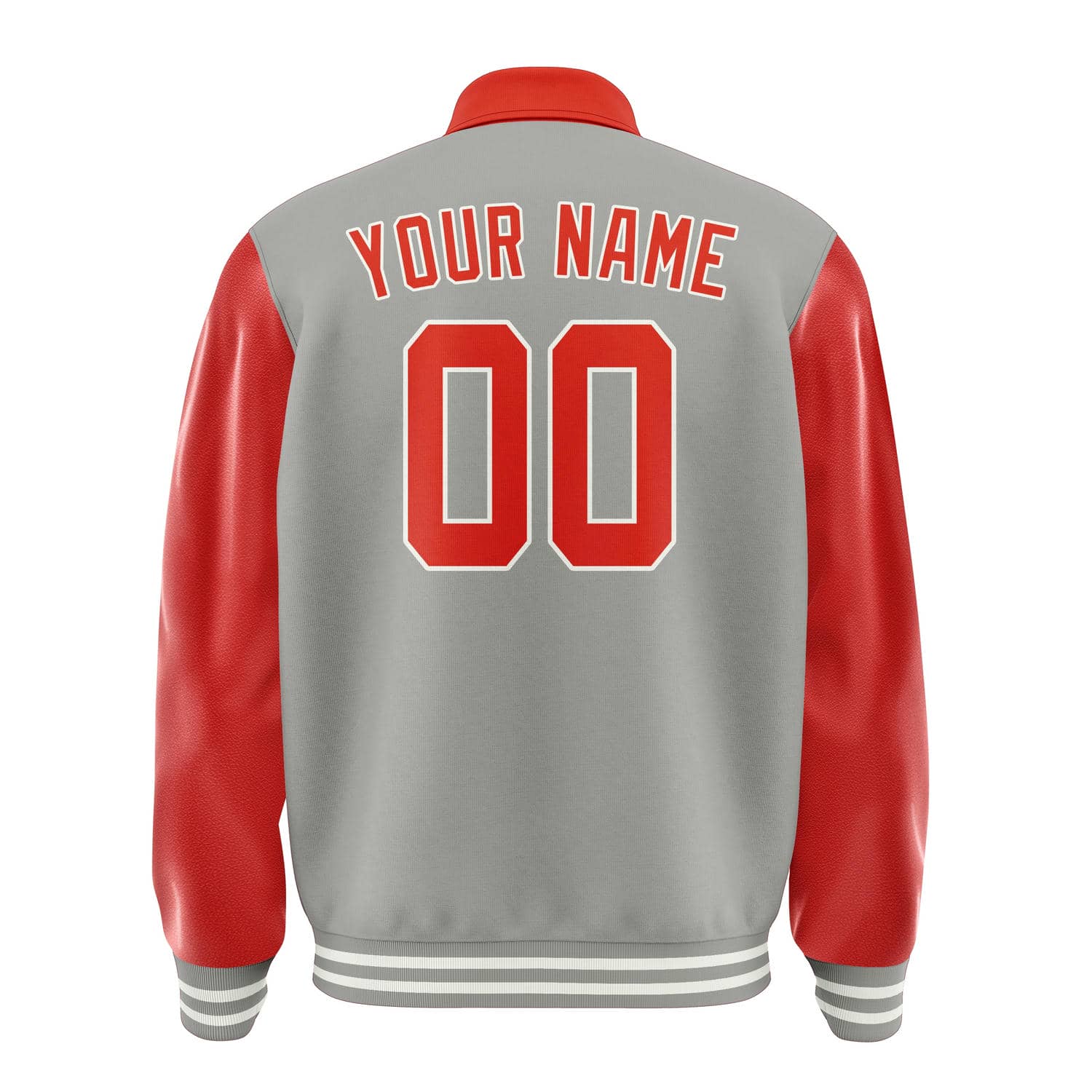 Custom Gray Orange Red Jacket