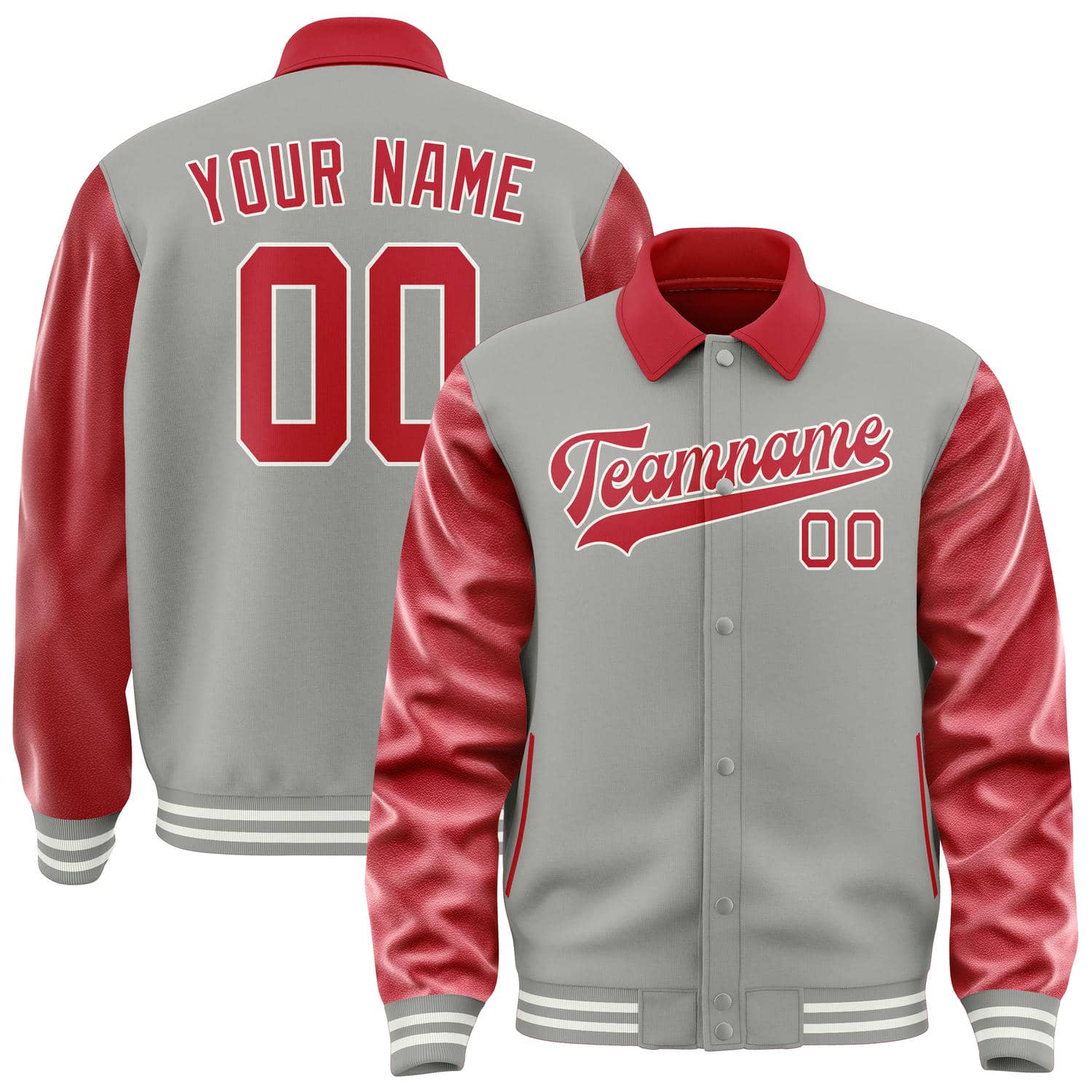 Custom Gray Red Jacket