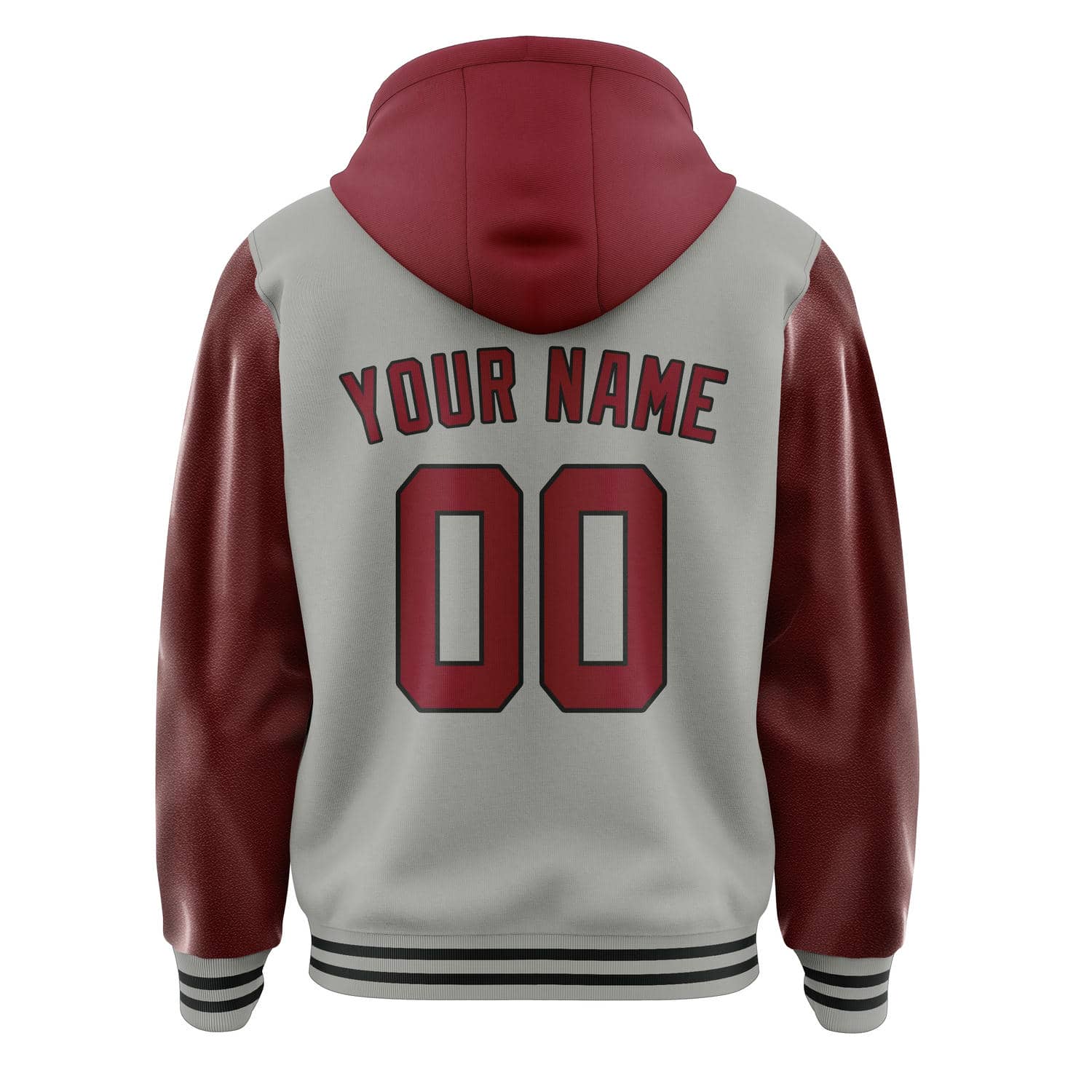 Custom Gray Crimson Red Jacket