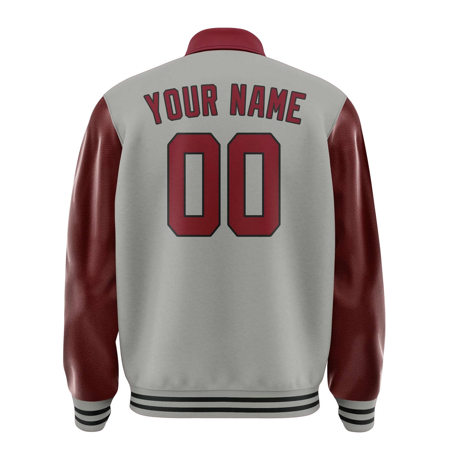Custom Gray Crimson Red Jacket