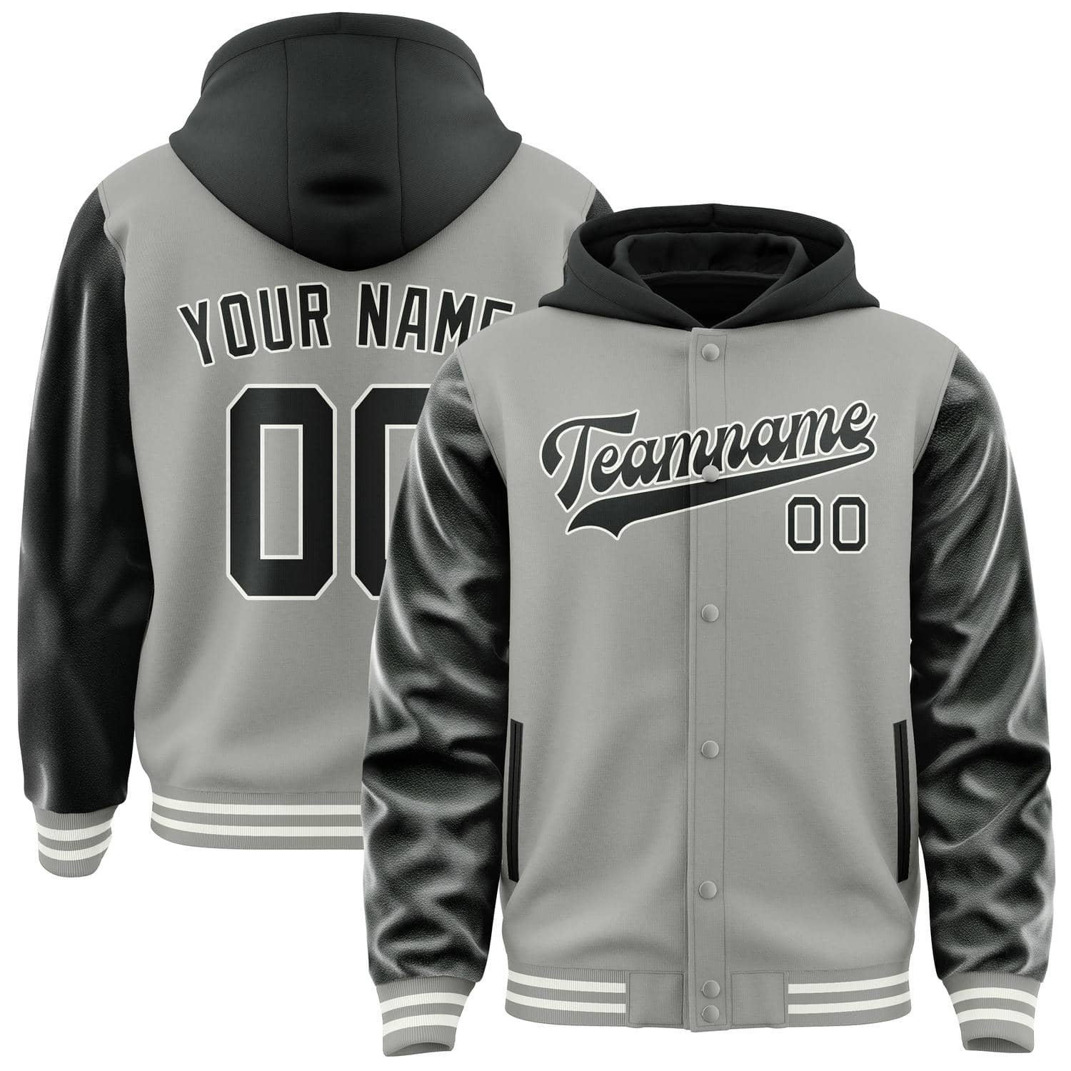 Custom Gray Black Jacket