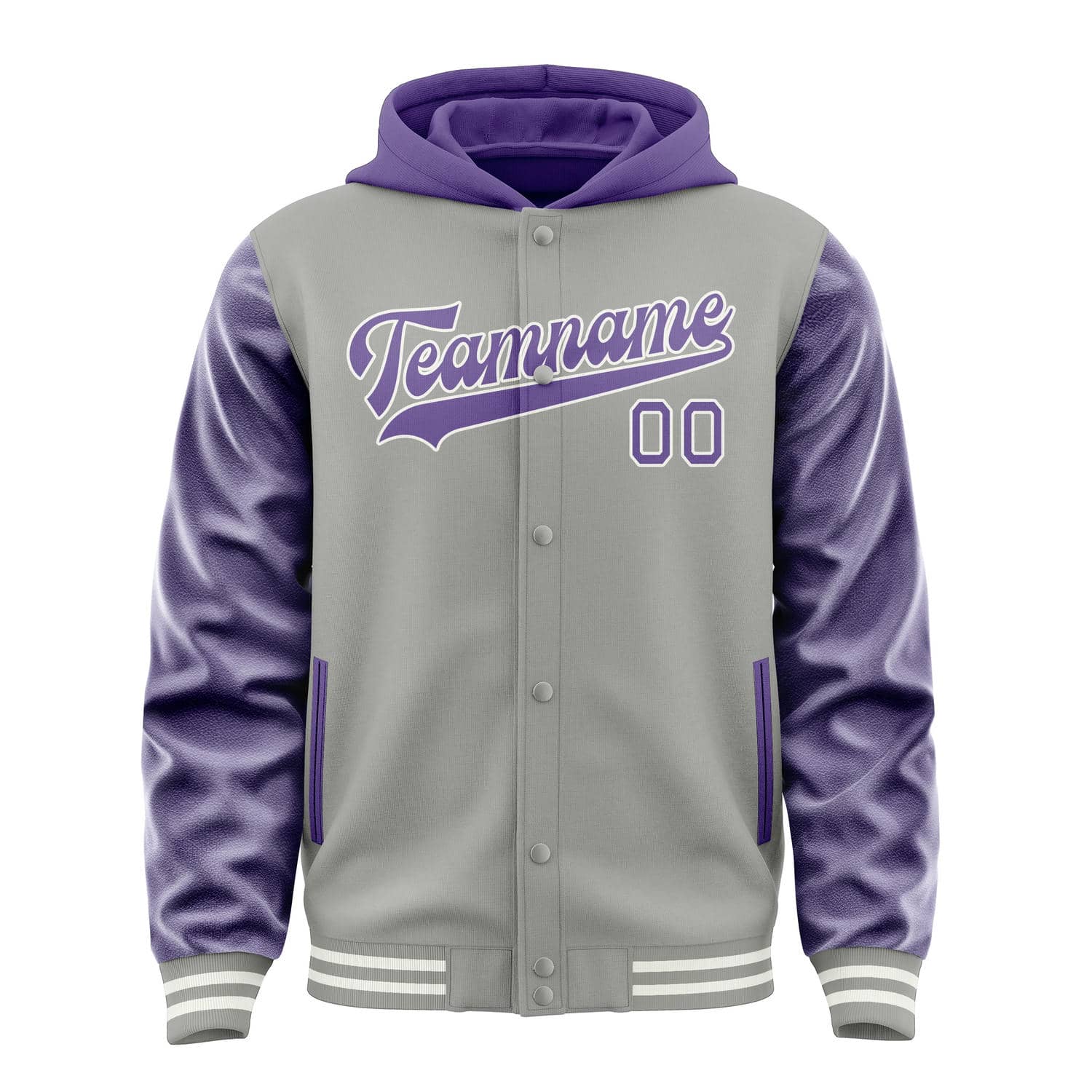 Custom Gray Light Purple Jacket