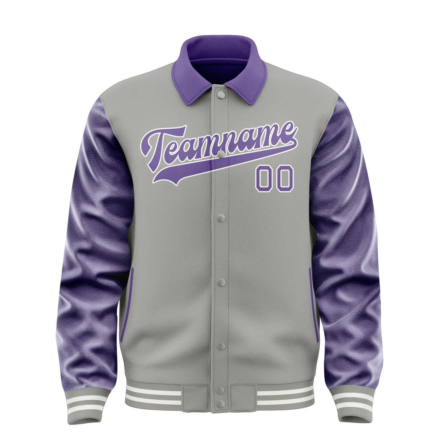 Custom Gray Light Purple Jacket