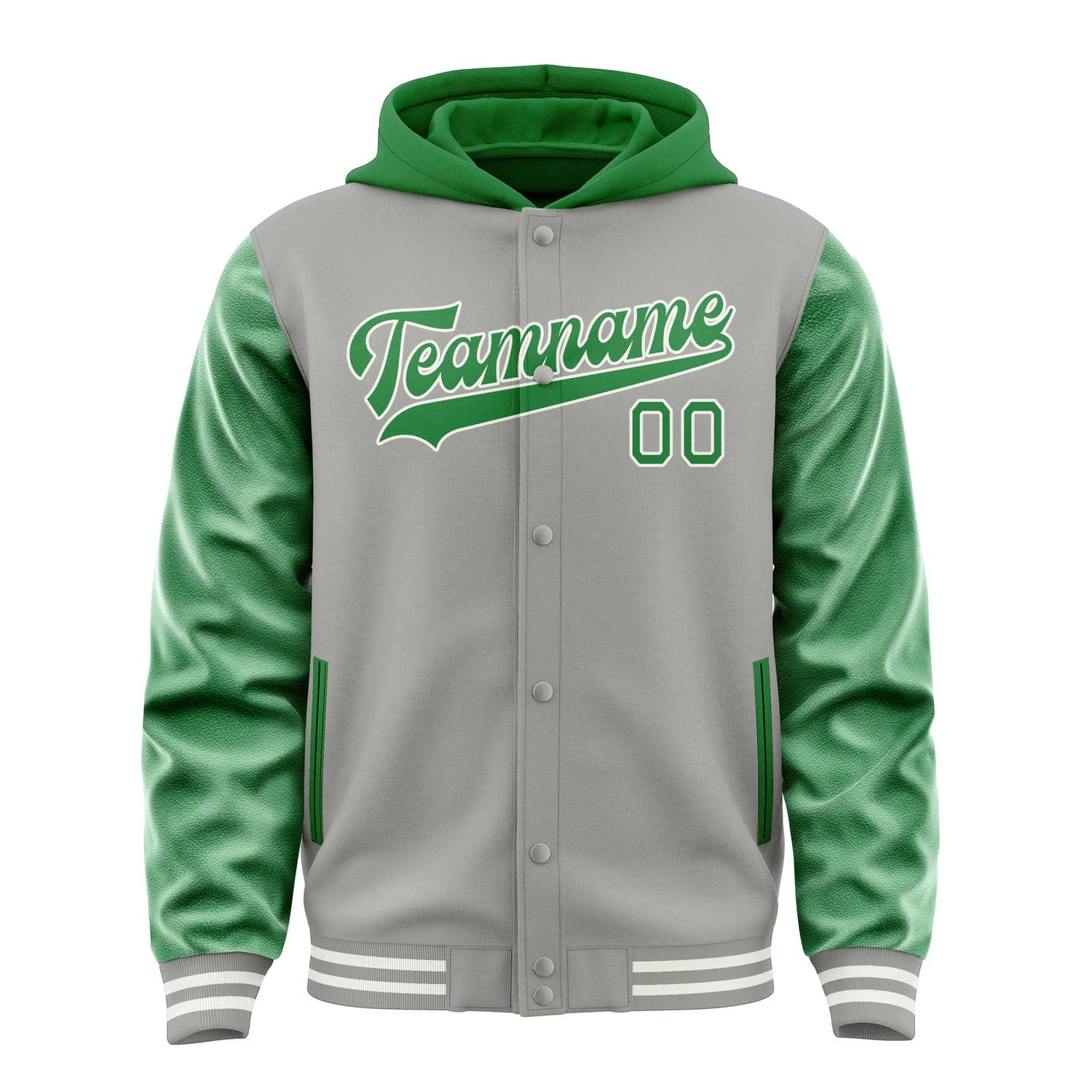 Custom Gray Emerald Green Jacket
