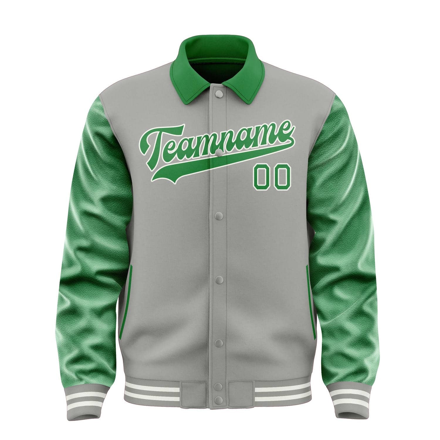 Custom Gray Emerald Green Jacket
