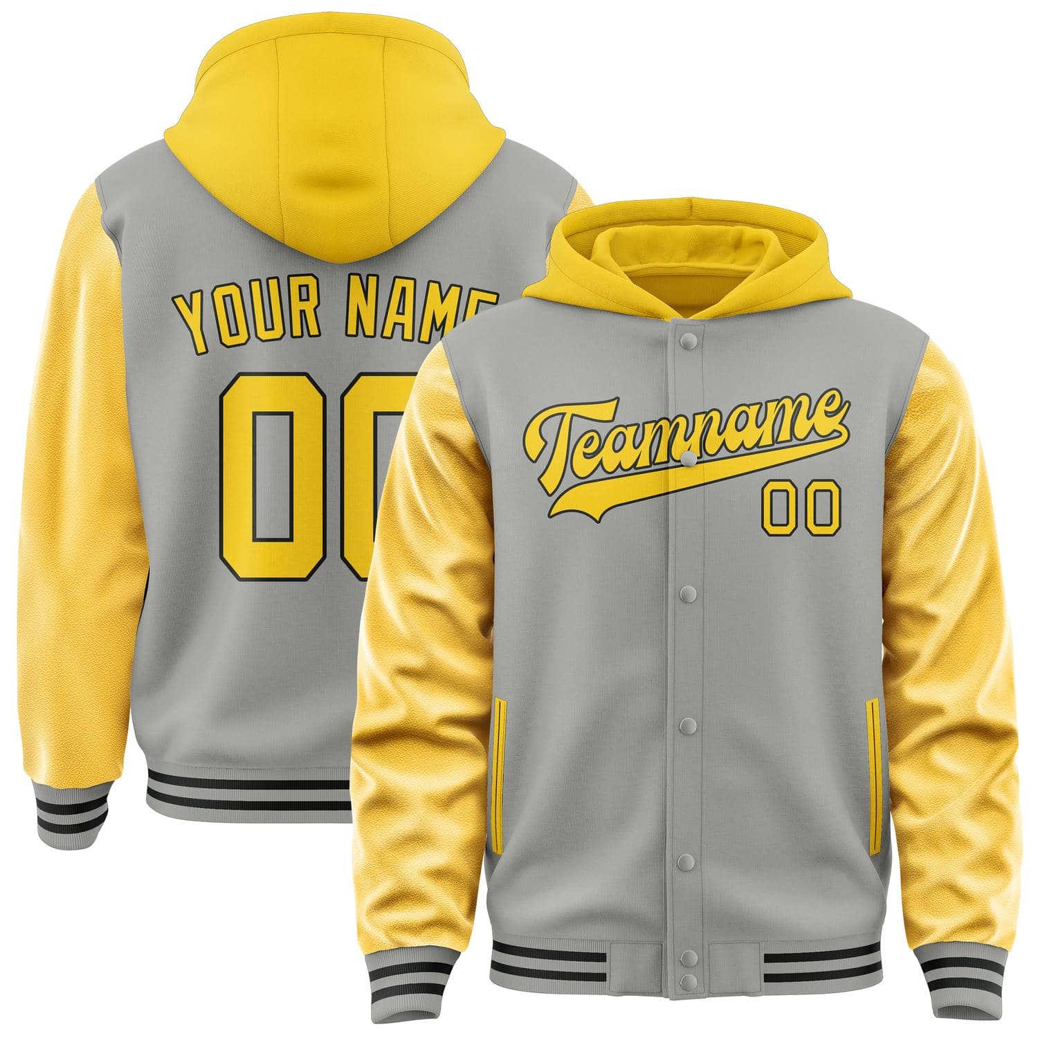 Custom Gray Gold Jacket