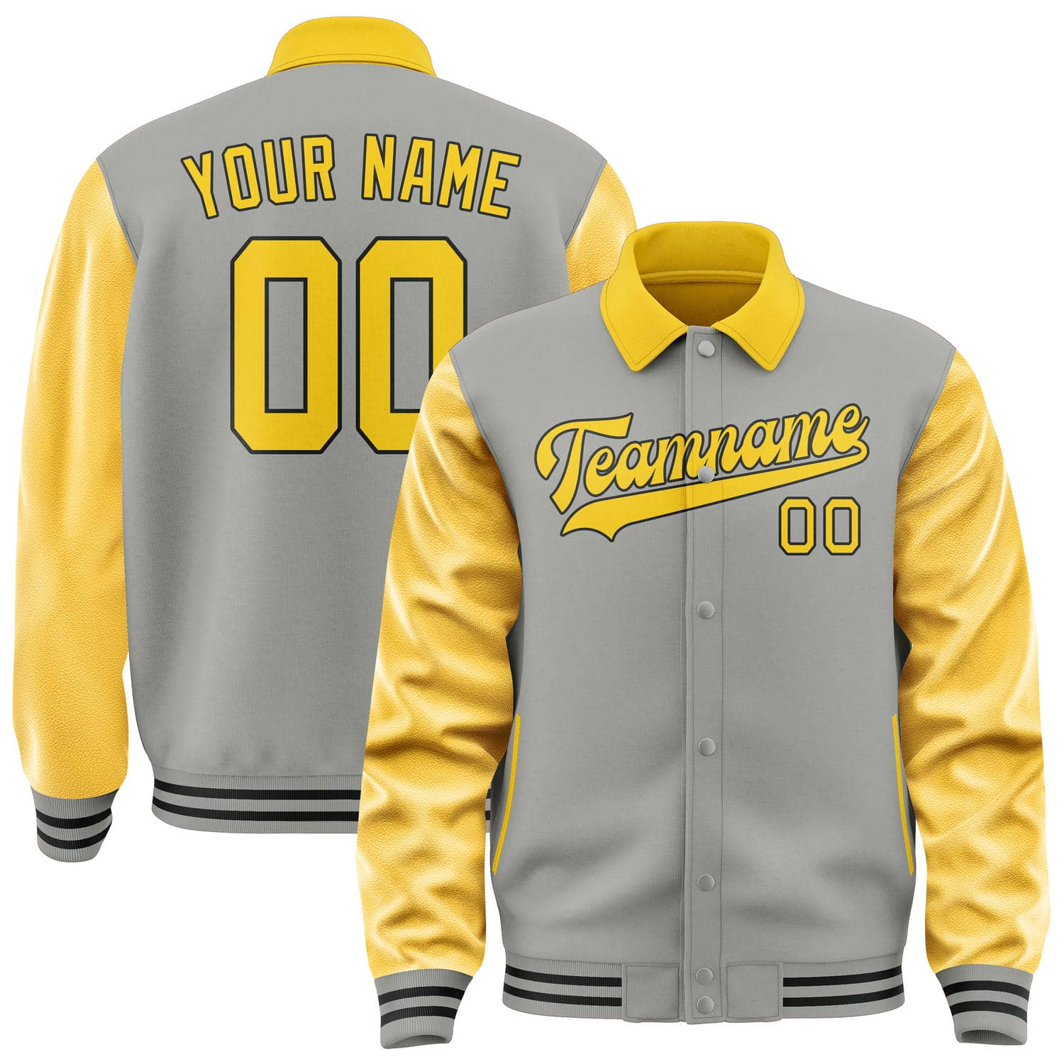 Custom Gray Gold Jacket